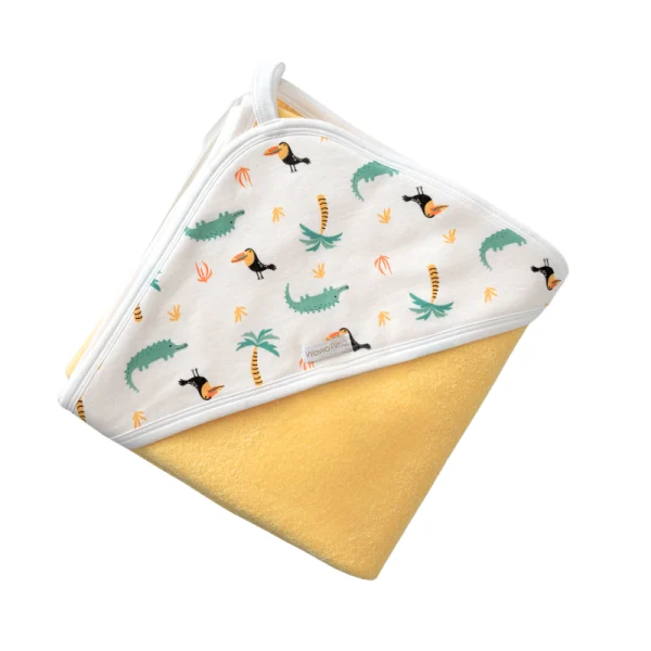 TOALLA BEBE XL 100% ALGODÓN- YELLOW JUNGLE - 1