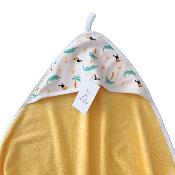 TOALLA BEBE XL 100% ALGODÓN- YELLOW JUNGLE - 3