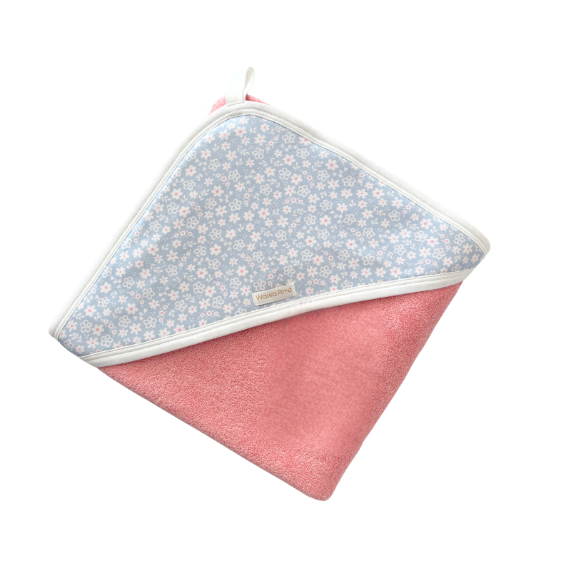 TOALLA BEBE NIÑA XL 100% ALGODÓN- ROSE FLORAL - 1