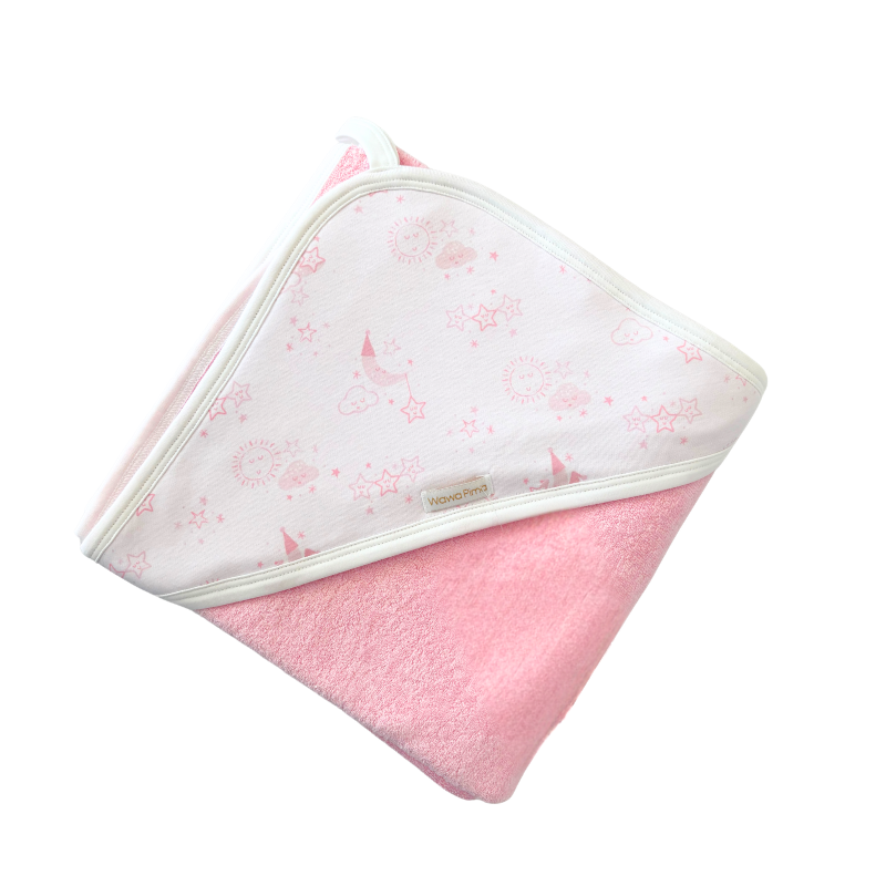 TOALLA BEBE NIÑA XL 100% ALGODÓN- ROSE MOON - 1