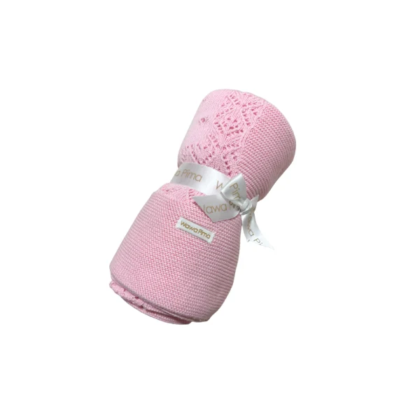 MANTA TEJIDA PARA BEBE 100% ALGODON PIMA CALI ROSA - 2
