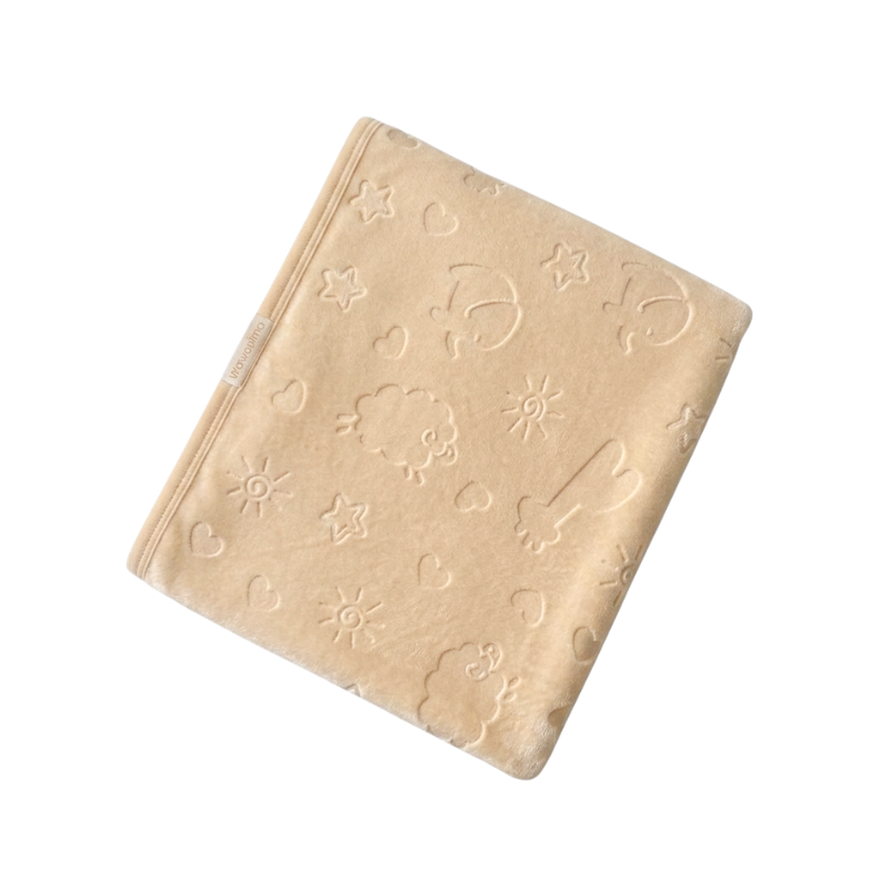MANTA PLUSH HIPOALERGÉNICO BEBE- BABY JIRAFFE BEIGE - 1