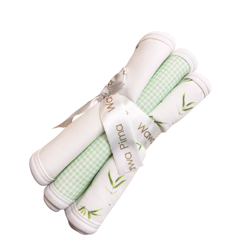 PACK X3 HOMBRERA BABITA BEBÉ HOJAS - 1