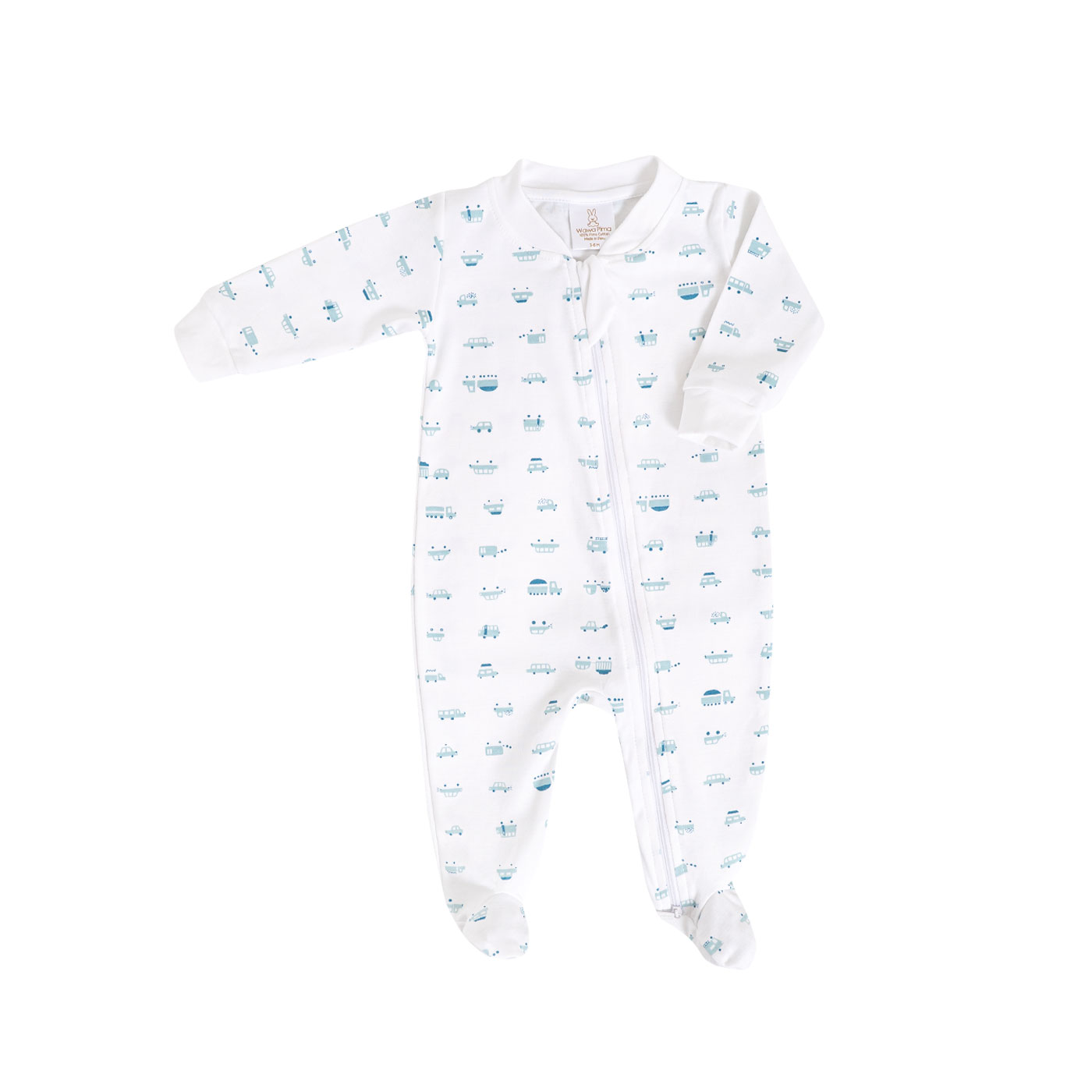 PIJAMA BEBE NIÑO CON PIE Y DOBLE CIERRE - SOBRE RUEDAS - 1