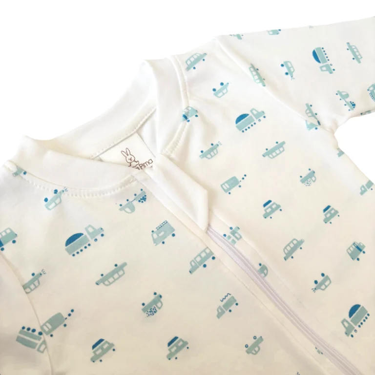 PIJAMA BEBE NIÑO SIN PIE Y DOBLE CIERRE - SOBRE RUEDAS - 3
