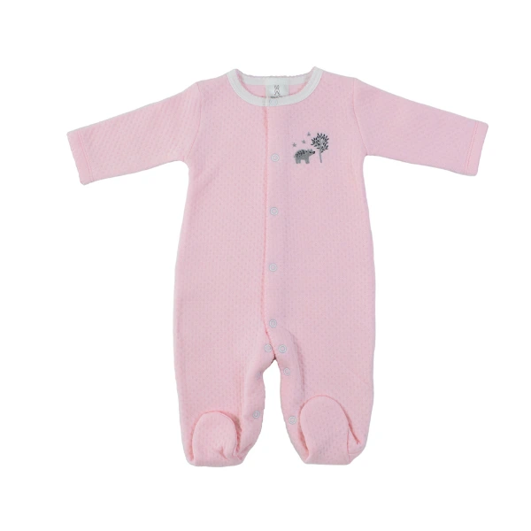 PIJAMA BEBE NIÑA JACQUARD ERIZO ROSADO - 1