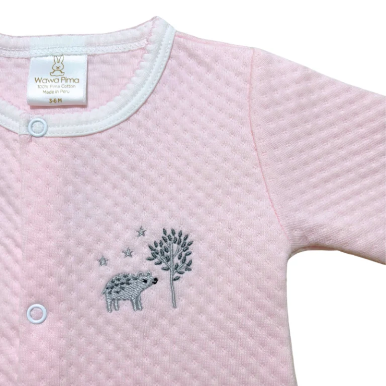 PIJAMA BEBE NIÑA JACQUARD ERIZO ROSADO - 3
