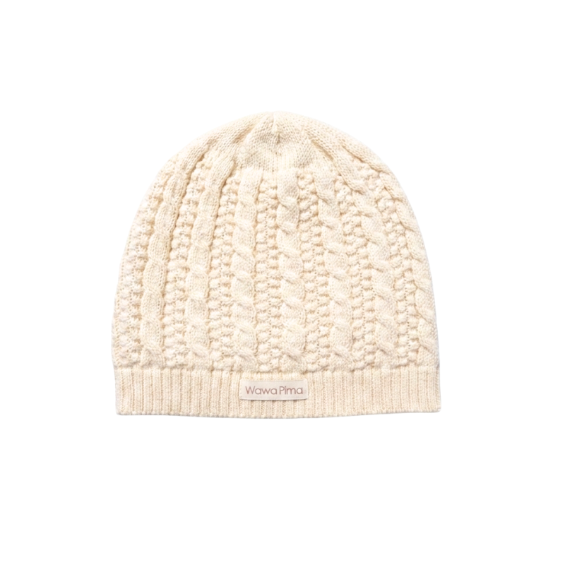 GORRO TEJIDO BEBÉ CREMA - 1