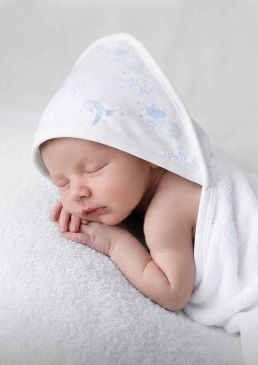 TOALLA BEBÉ «SKYBLUE MOON WHITE» - 1
