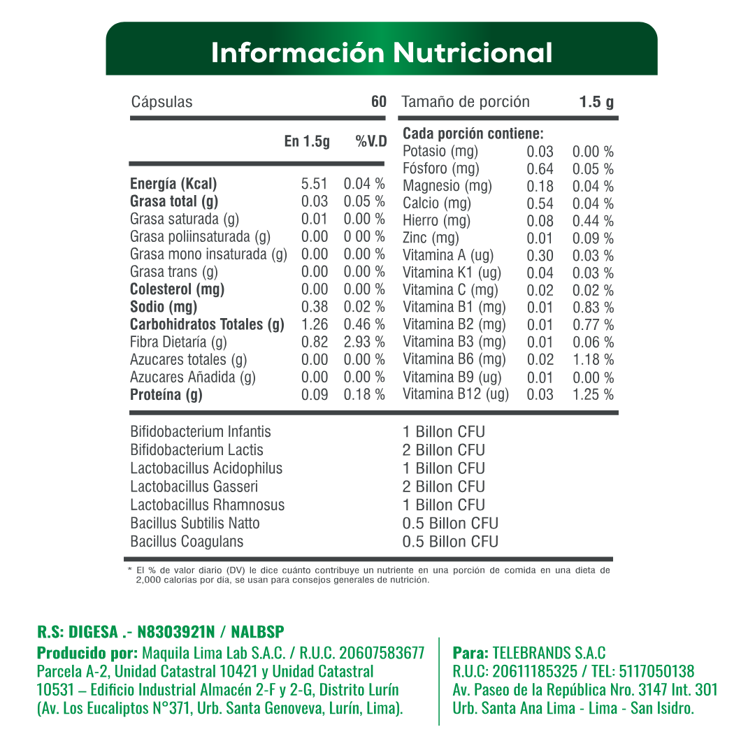 SUPLEMENTO BIO BACTERIUM PLUS COMPLEJO PROTICO - 2