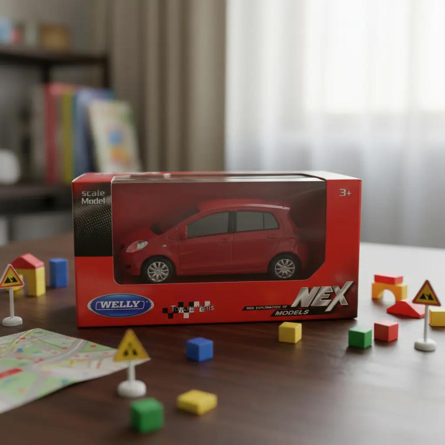 AUTO DE METAL TOYOTA YARIS A ESCALA 1:43 WELLY - 2