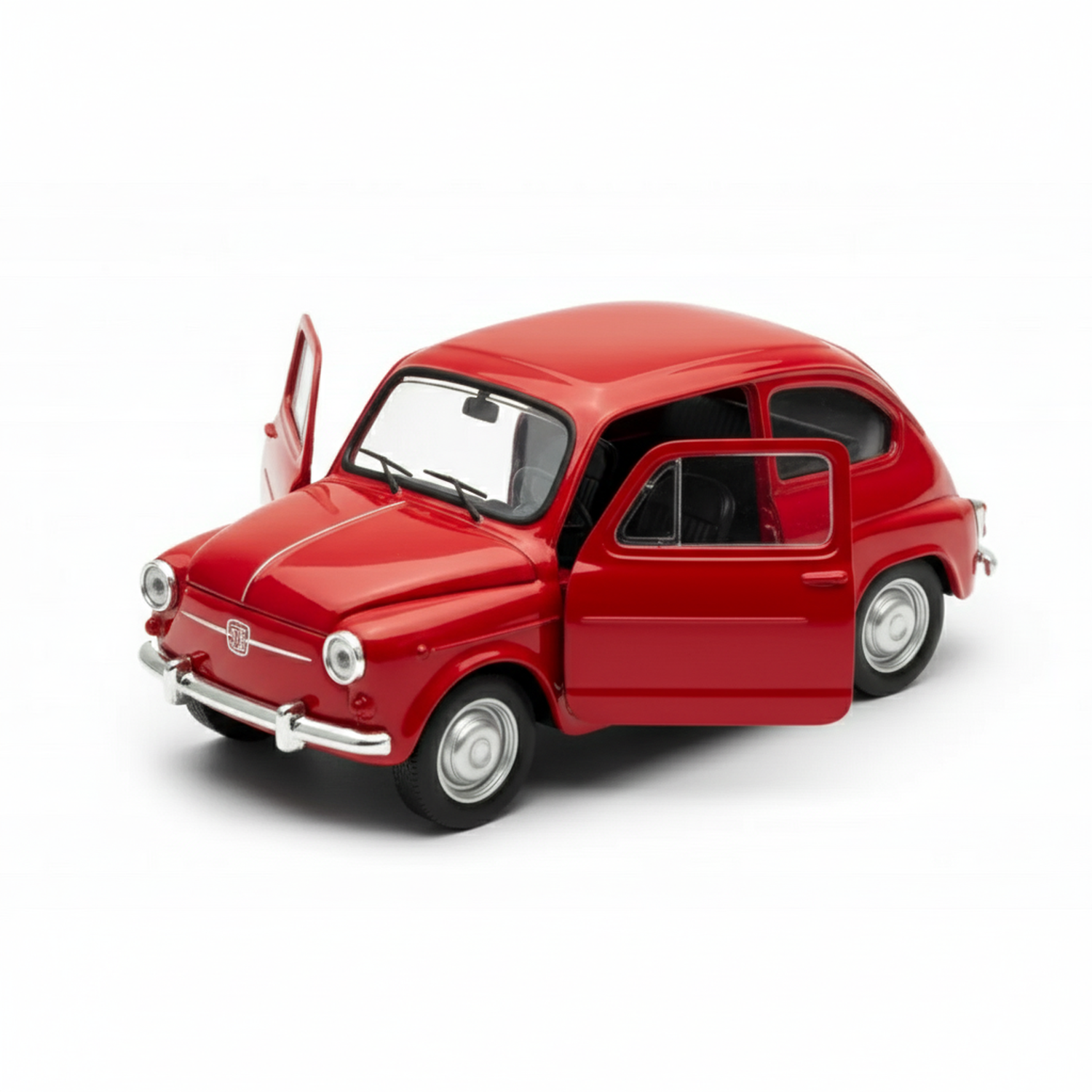 AUTO DE METAL FIAT 600 A ESCALA 1:34-1:39 WELLY - 1