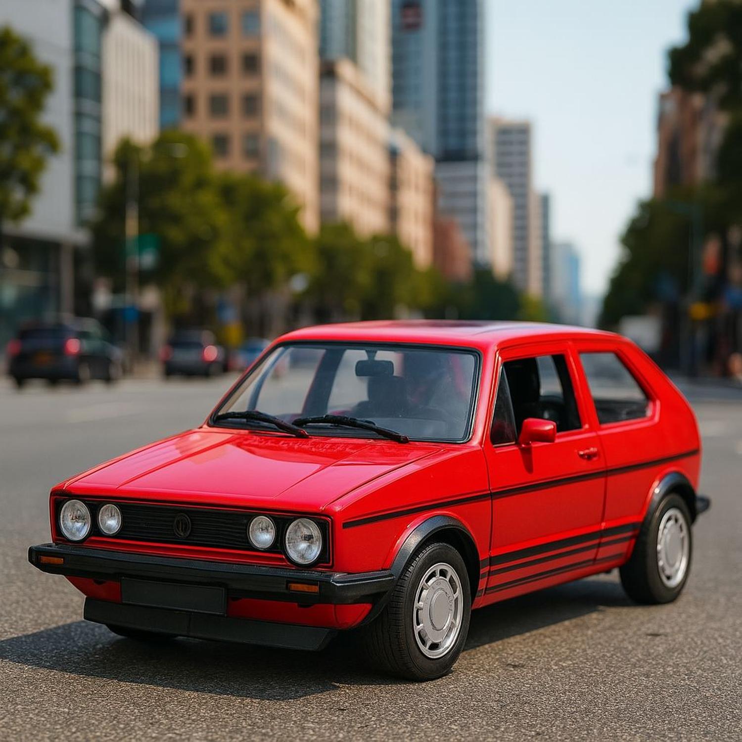 AUTO DE METAL VOLKSWAGEN GOLF GTI A ESCALA 1:34-1:39 WELLY - 3
