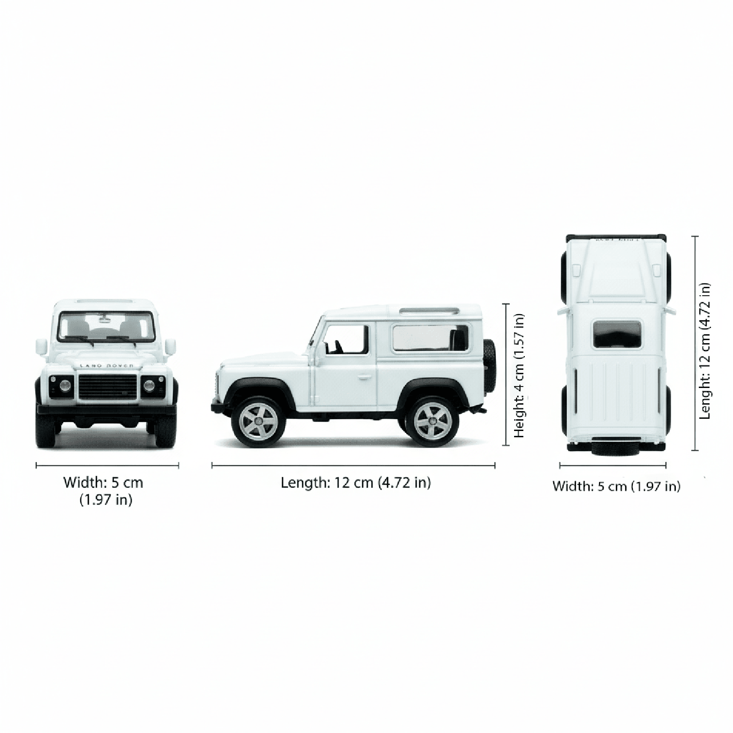 SUV DE METAL LAND ROVER DEFENDER A ESCALA 1:34-1:39 WELLY - 3
