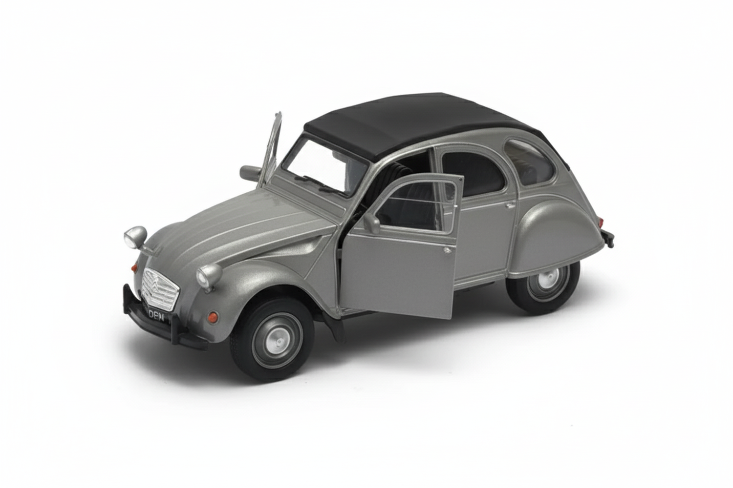 AUTO DE METAL CITROËN 2CV SOFT TOP A ESCALA 1:34-1:39 WELLY - 1