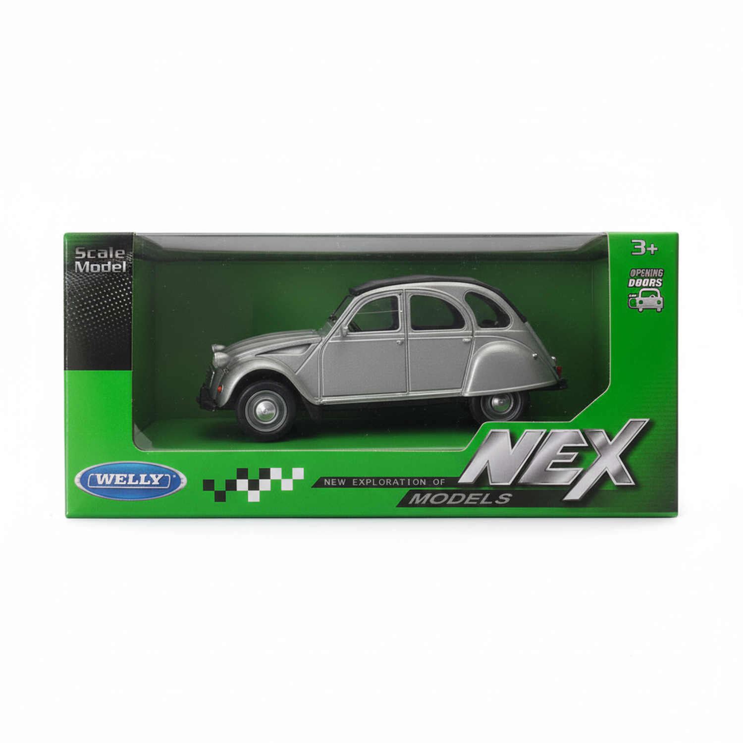 AUTO DE METAL CITROËN 2CV SOFT TOP A ESCALA 1:34-1:39 WELLY - 5