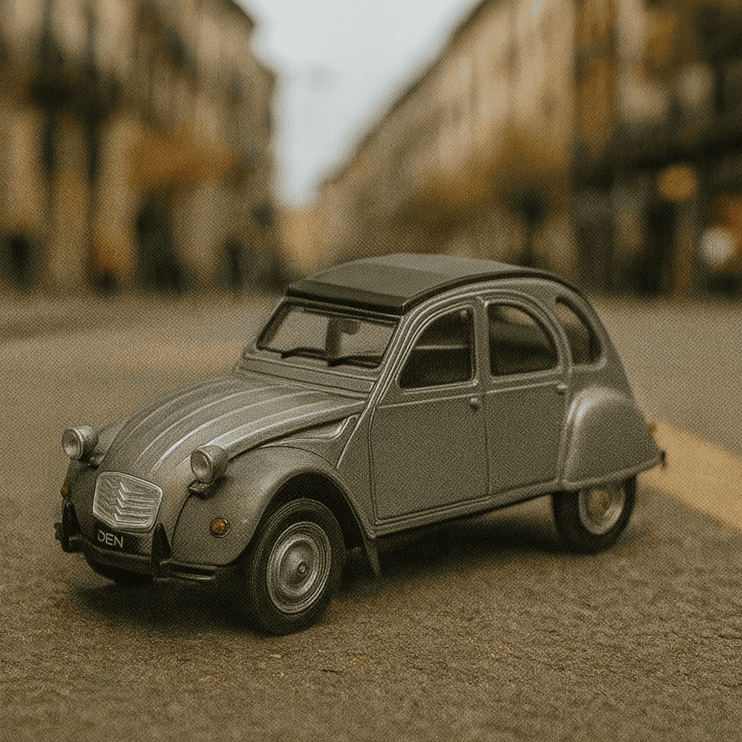 AUTO DE METAL CITROËN 2CV SOFT TOP A ESCALA 1:34-1:39 WELLY - 6