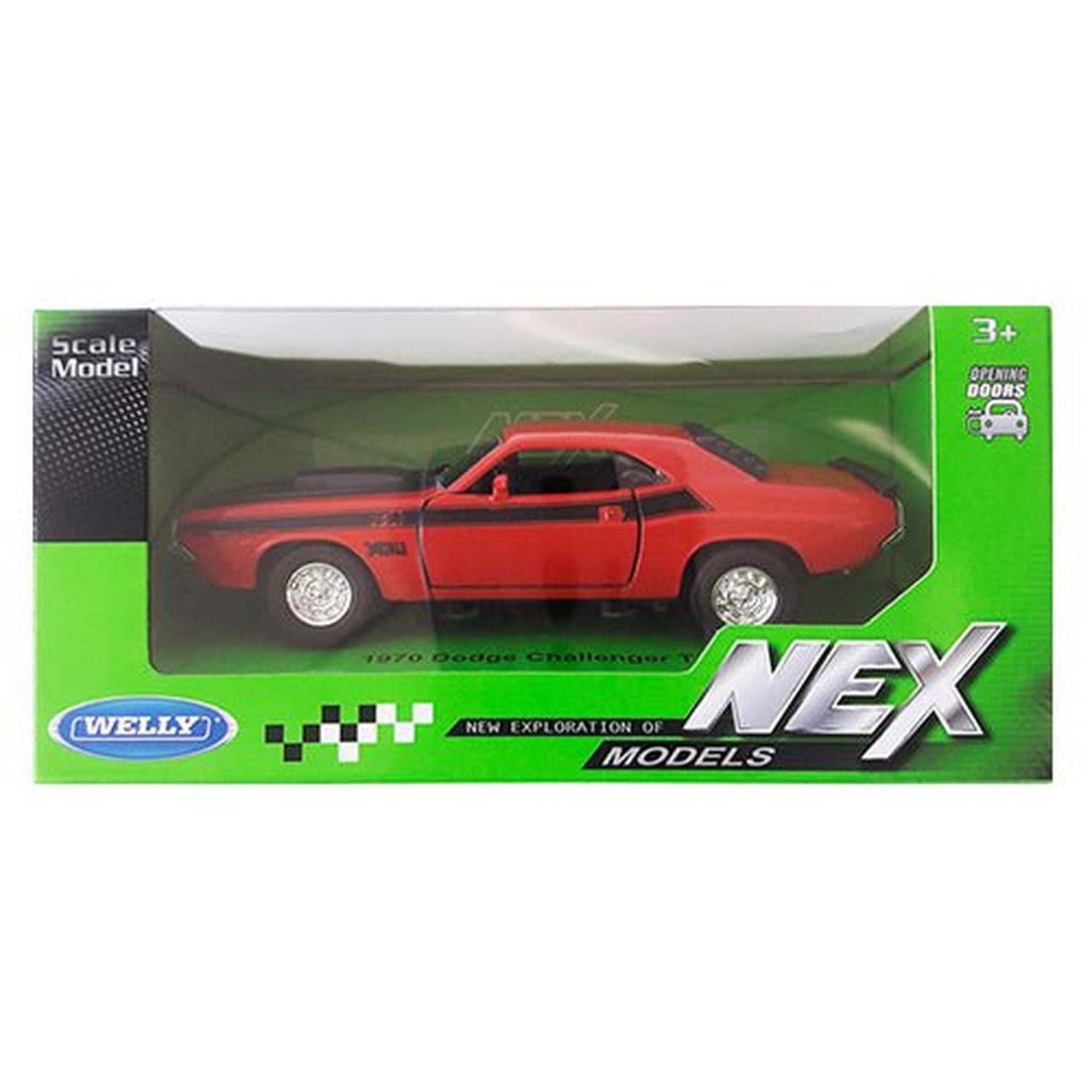 AUTO DE METAL DODGE CHALLENGER 1970 A ESCALA 1:34-1:39 WELLY - 3