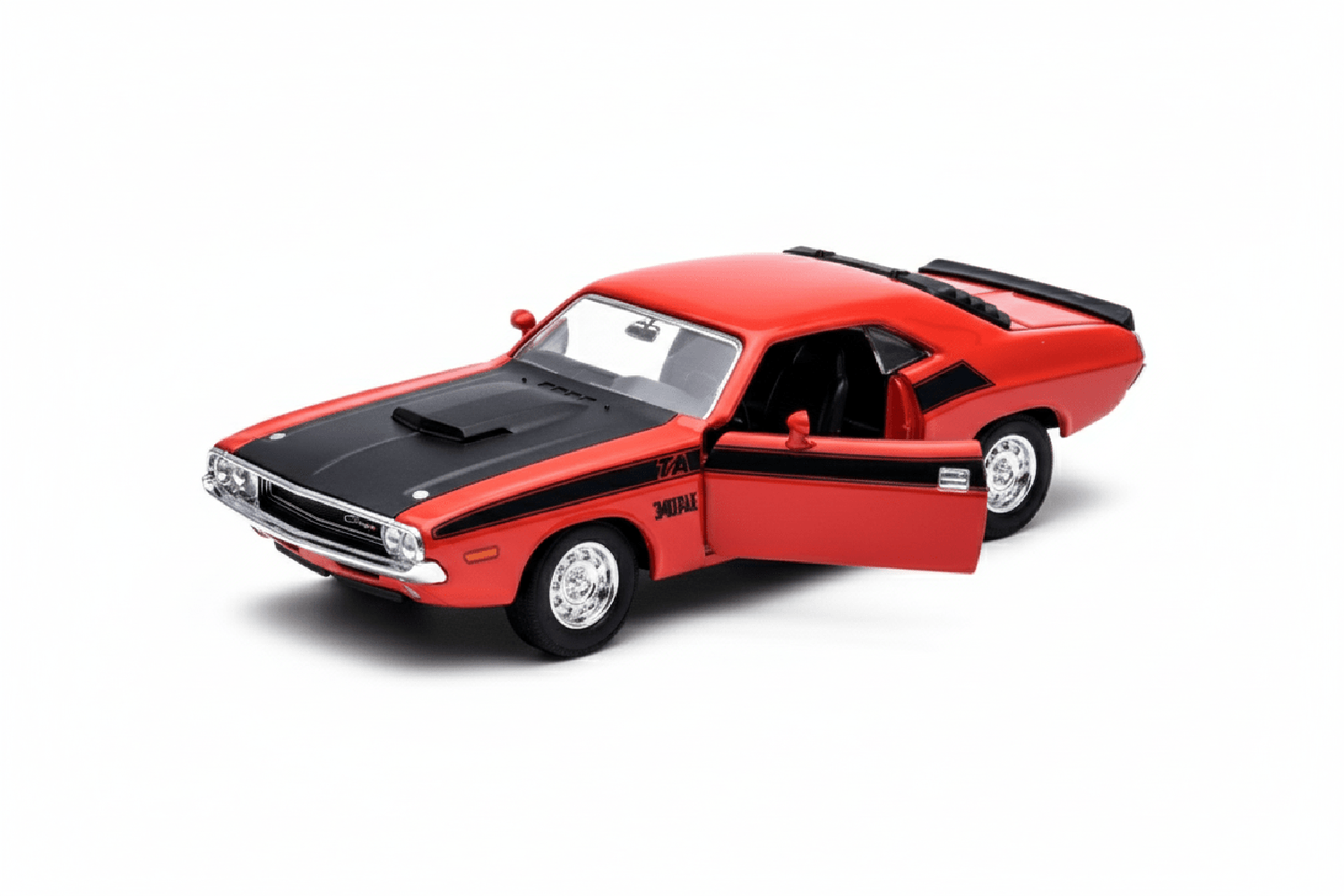 AUTO DE METAL DODGE CHALLENGER 1970 A ESCALA 1:34-1:39 WELLY - 5