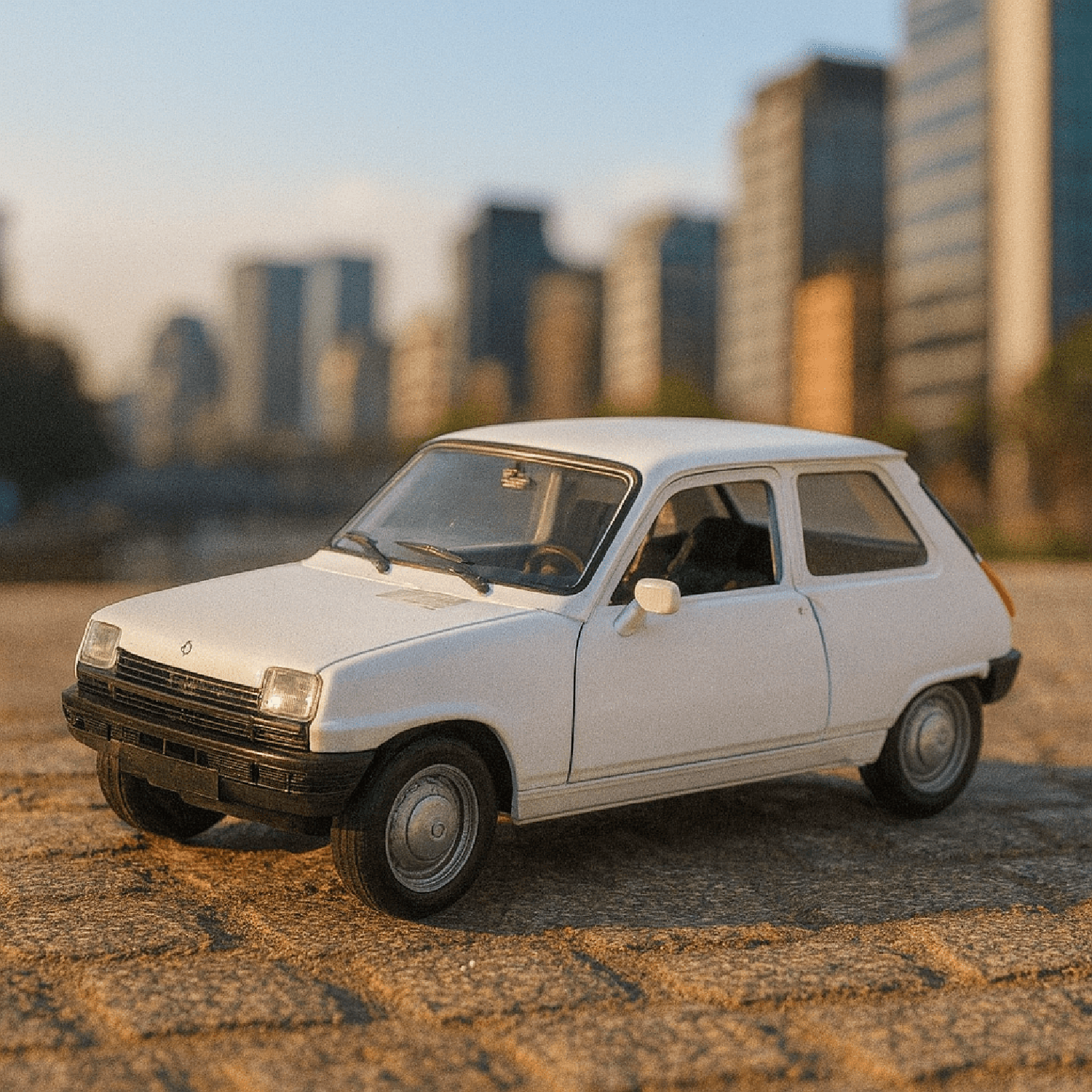 AUTO DE METAL RENAULT 5 A ESCALA 1:34-1:39 WELLY - 3