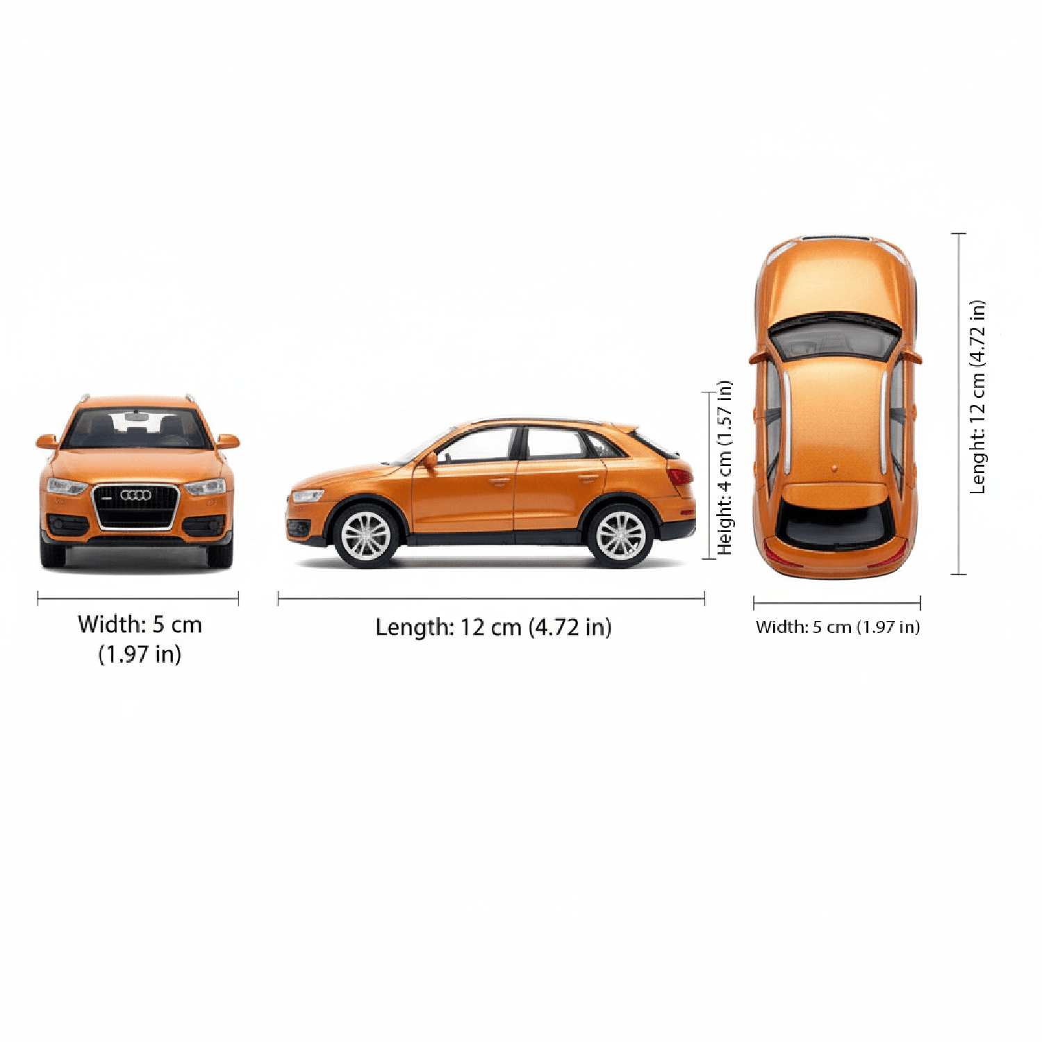 SUV DE METAL AUDI Q3 A ESCALA 1:34-1:39 WELLY - 2