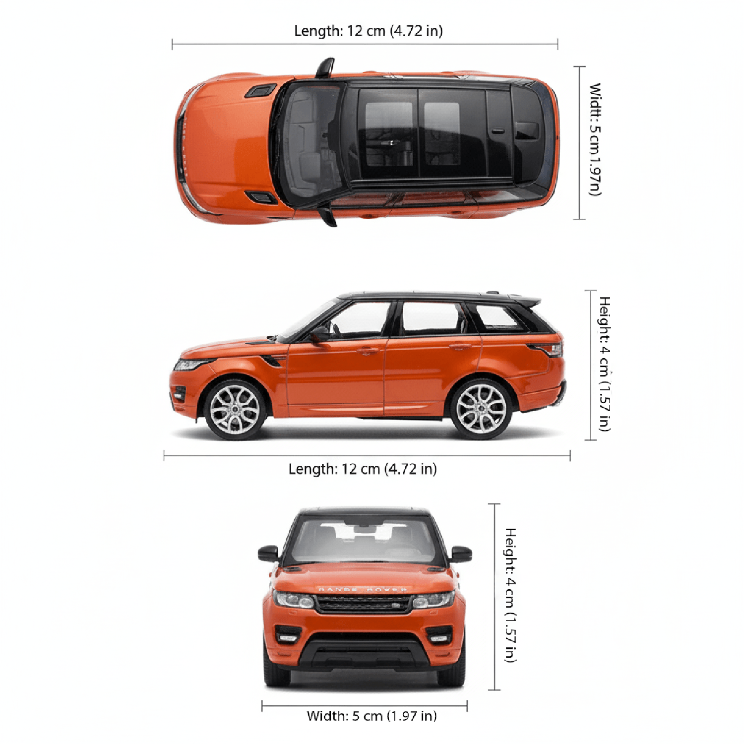 SUV DE METAL LAND ROVER RANGE ROVER A ESCALA 1:34-1:39 WELLY - 2
