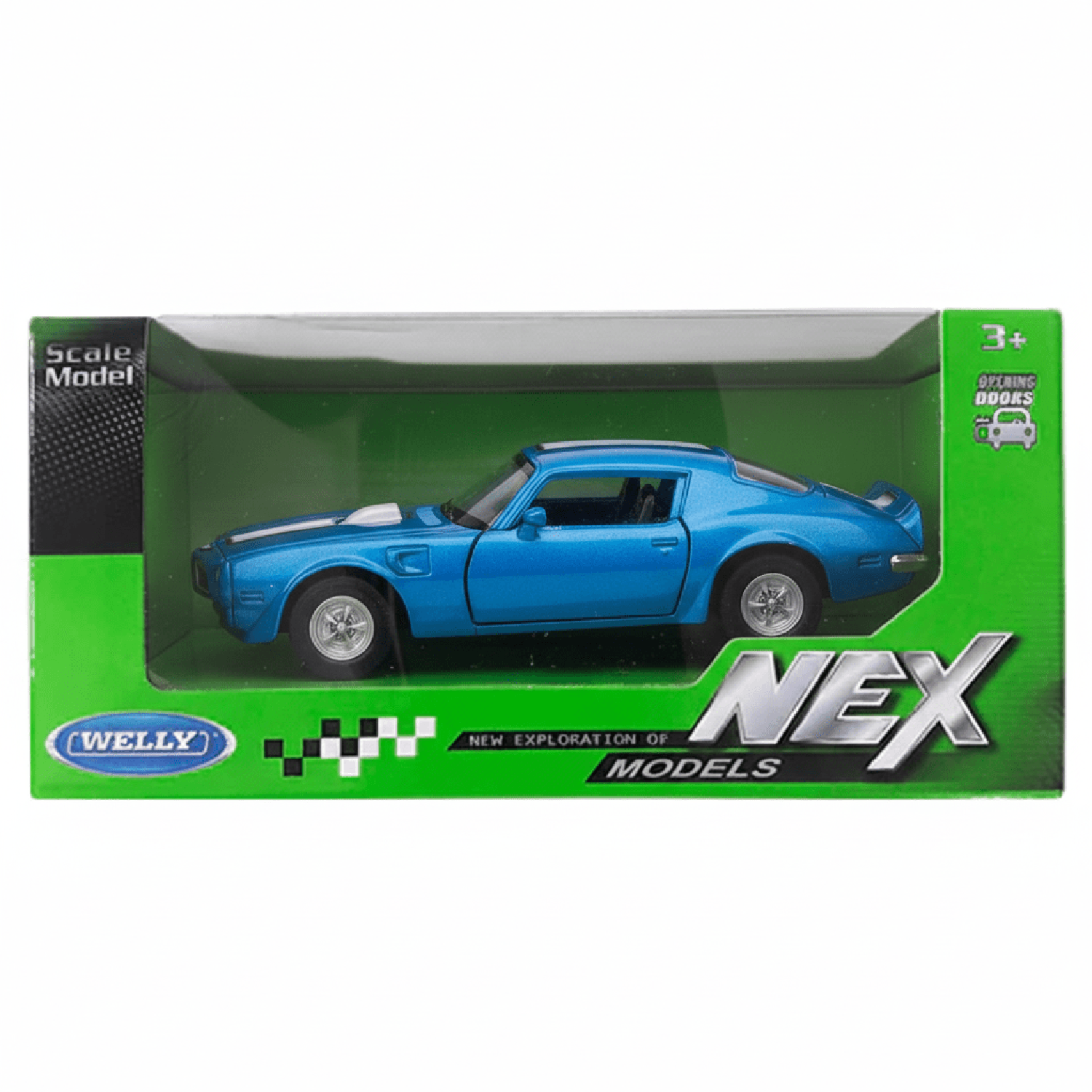 AUTO DE METAL PONTIAC FIREBIRD TRANS AM 1972 A ESCALA 1:34-1:39 WELLY - 2