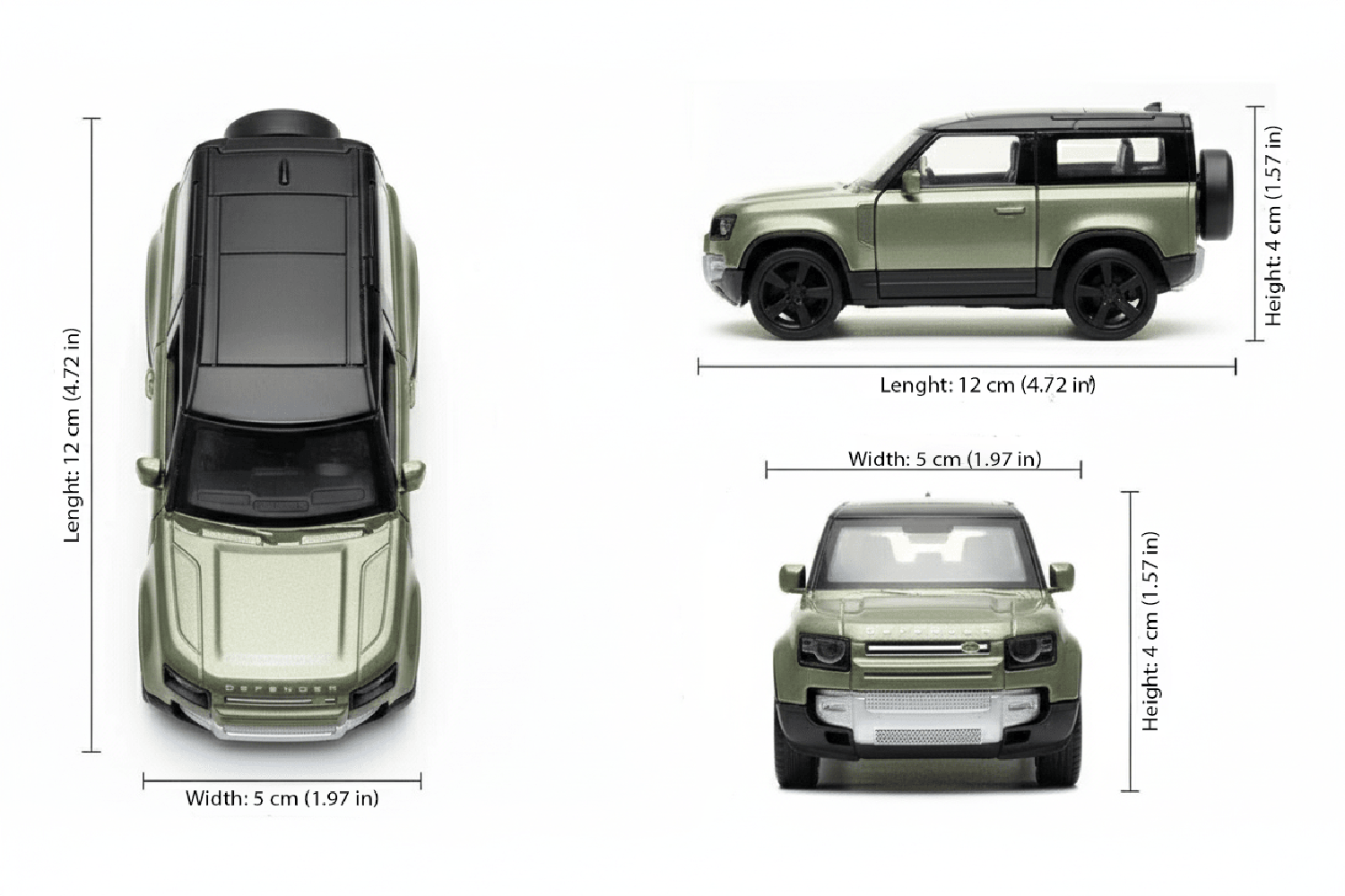 SUV DE METAL LAND ROVER DEFENDER 2020 A ESCALA 1:34-1:39 WELLY - 2