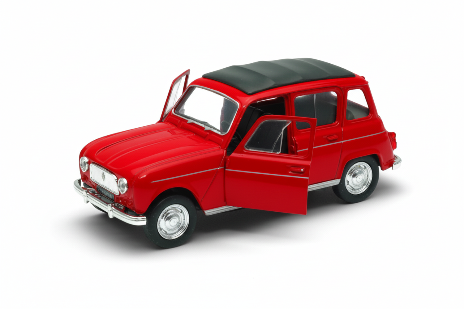 AUTO DE METAL RENAULT 4 A ESCALA 1:34-1:39 WELLY - 1