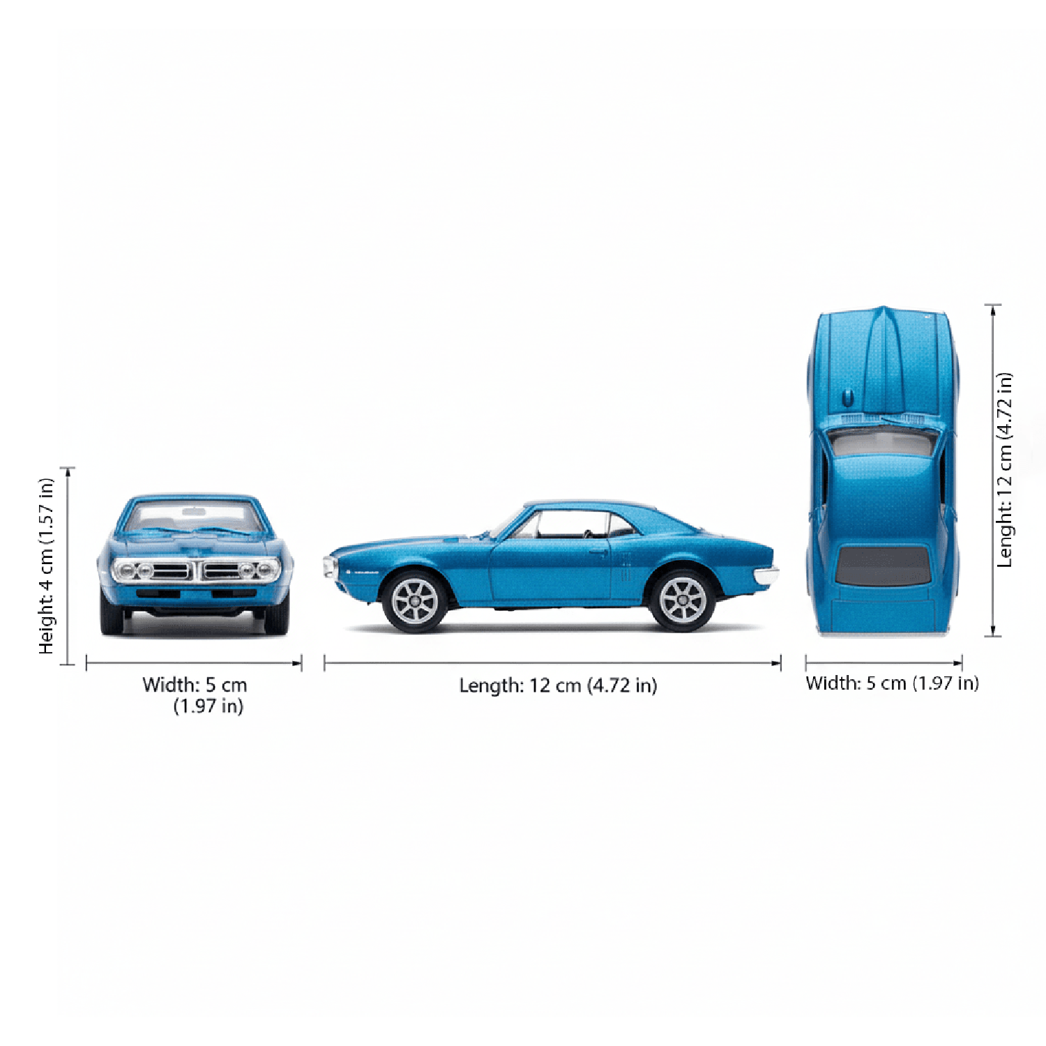 AUTO DE METAL PONTIAC FIREBIRD 1967 A ESCALA 1:34-1:39 WELLY - 2