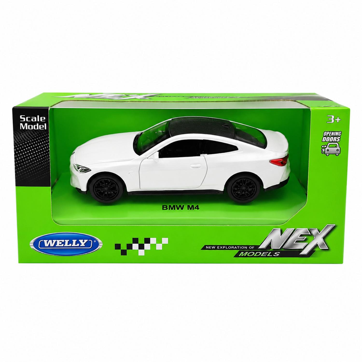 AUTO DE METAL BMW M4 A ESCALA 1:34-1:39 WELLY - 1