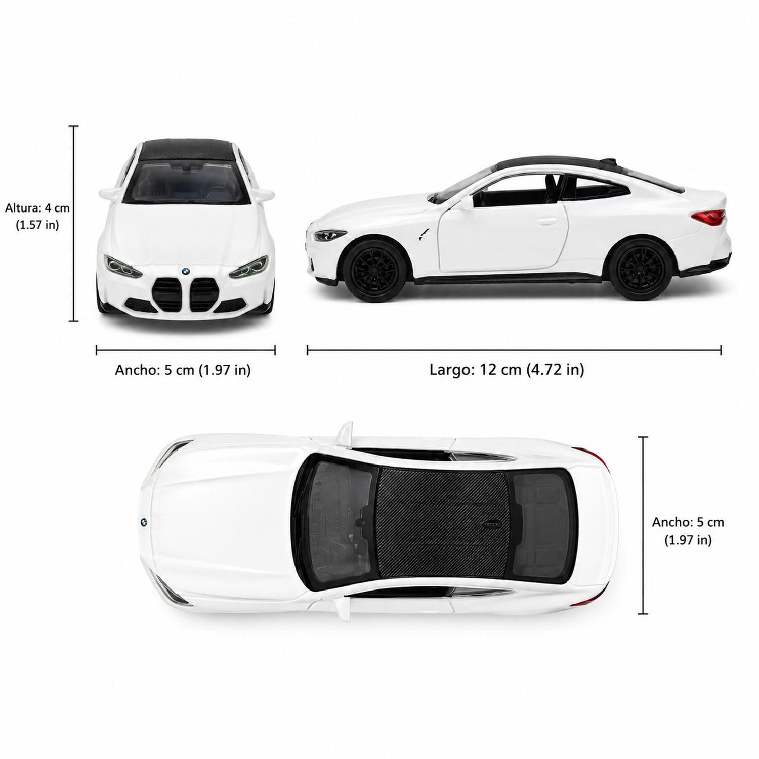 AUTO DE METAL BMW M4 A ESCALA 1:34-1:39 WELLY - 3