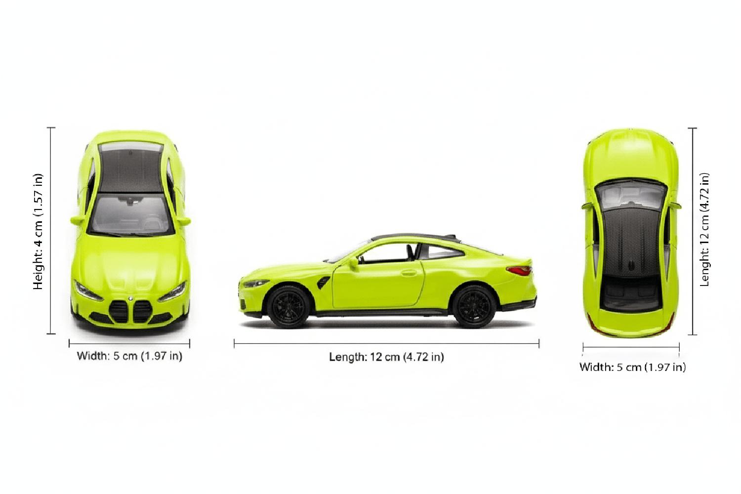 AUTO DE METAL BMW M4 A ESCALA 1:34-1:39 WELLY - 5