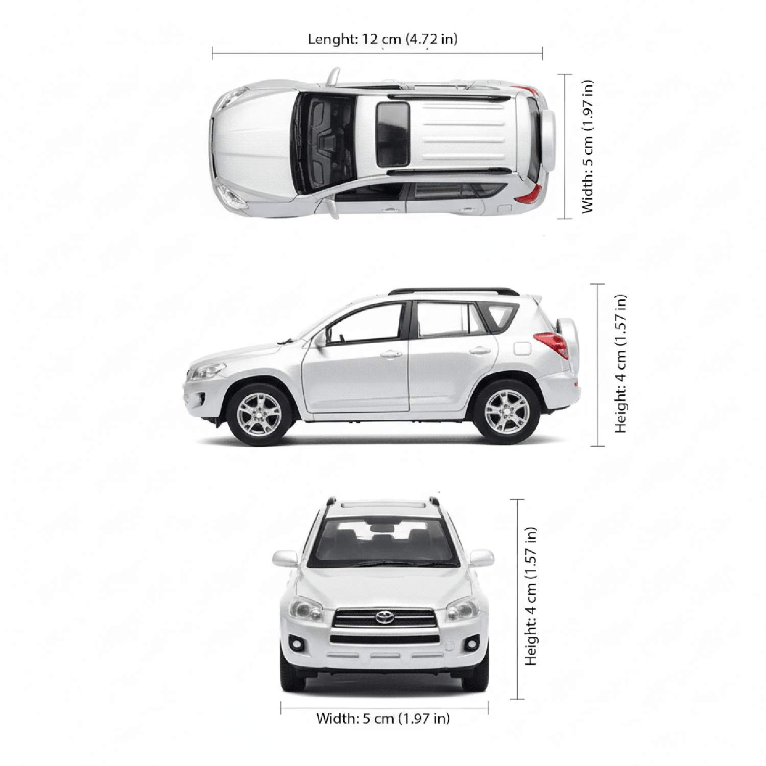 SUV DE METAL TOYOTA RAV4 A ESCALA 1:34-1:39 WELLY - 2