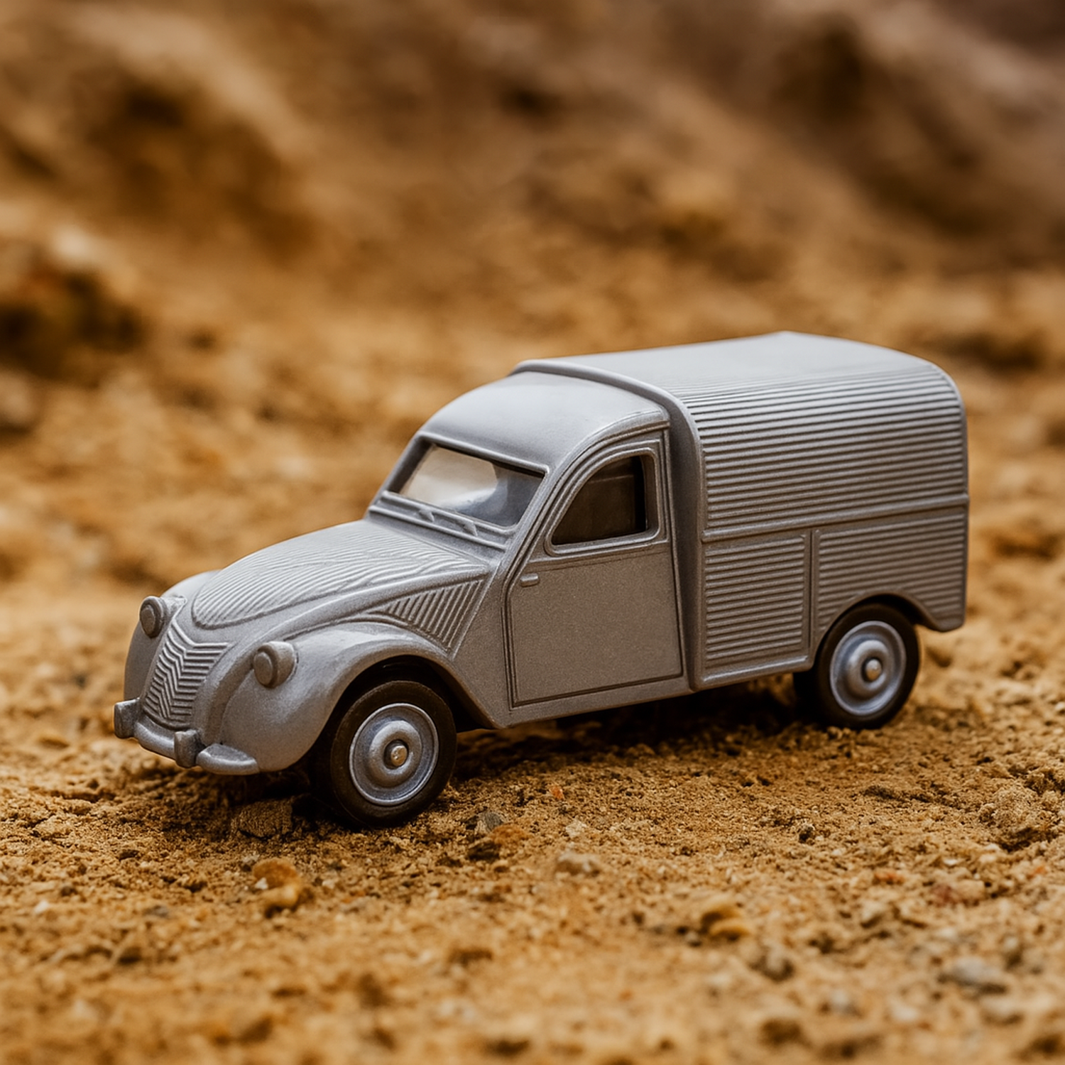 AUTO DE METAL CITROËN 2CV FOURGONNETTE A ESCALA 1:34-1:39 WELLY - 4