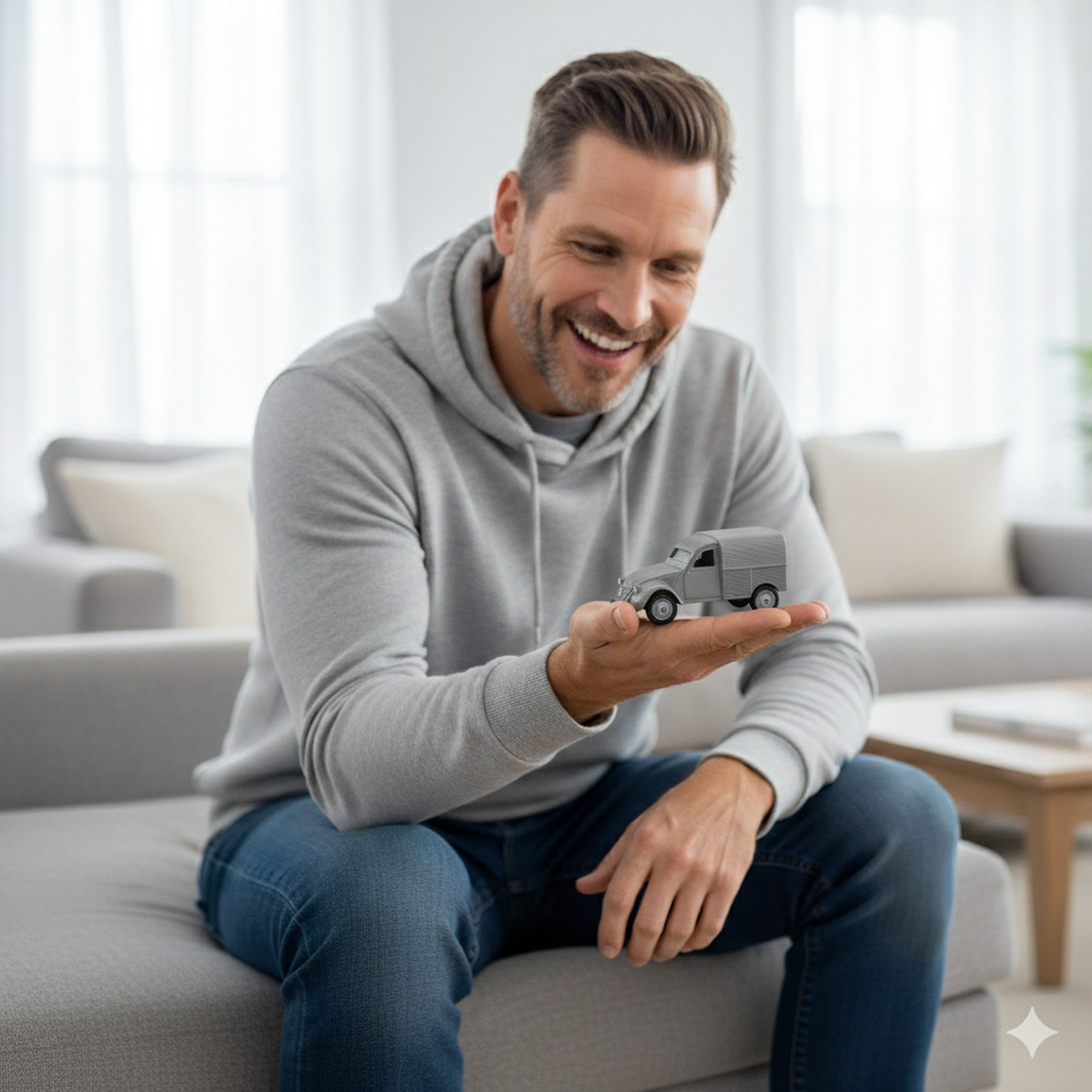 AUTO DE METAL CITROËN 2CV FOURGONNETTE A ESCALA 1:34-1:39 WELLY - 5