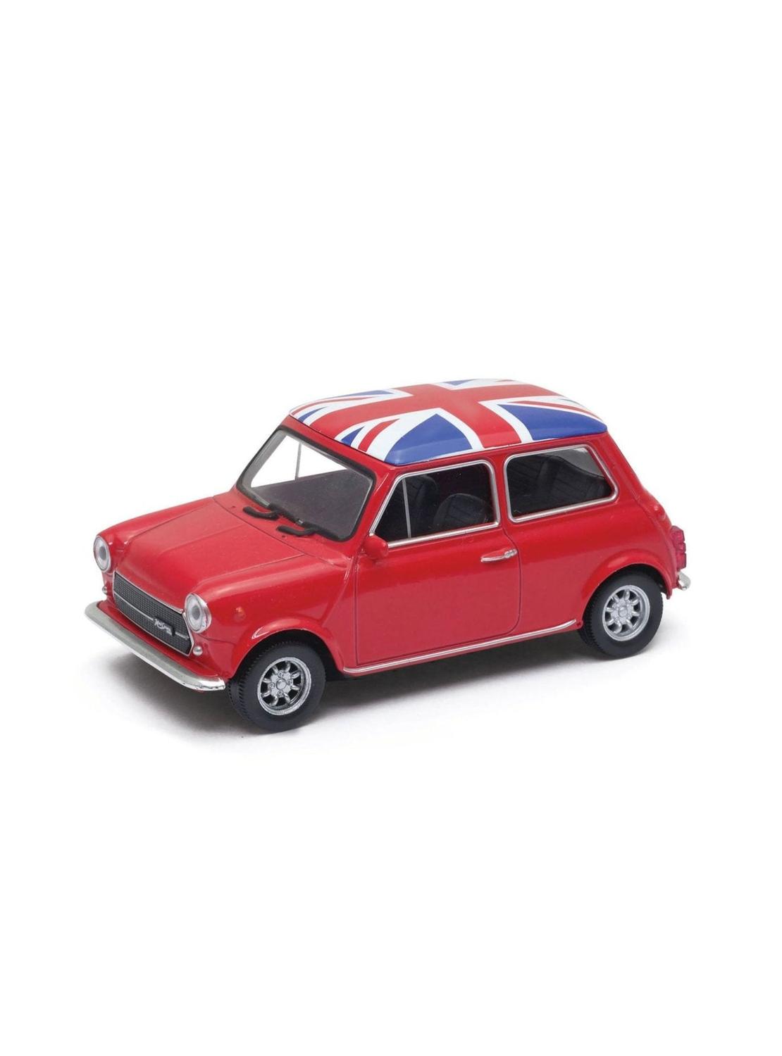 AUTO DE METAL MINI COOPER 1300 UK FLAG A ESCALA 1:43 WELLY - 1