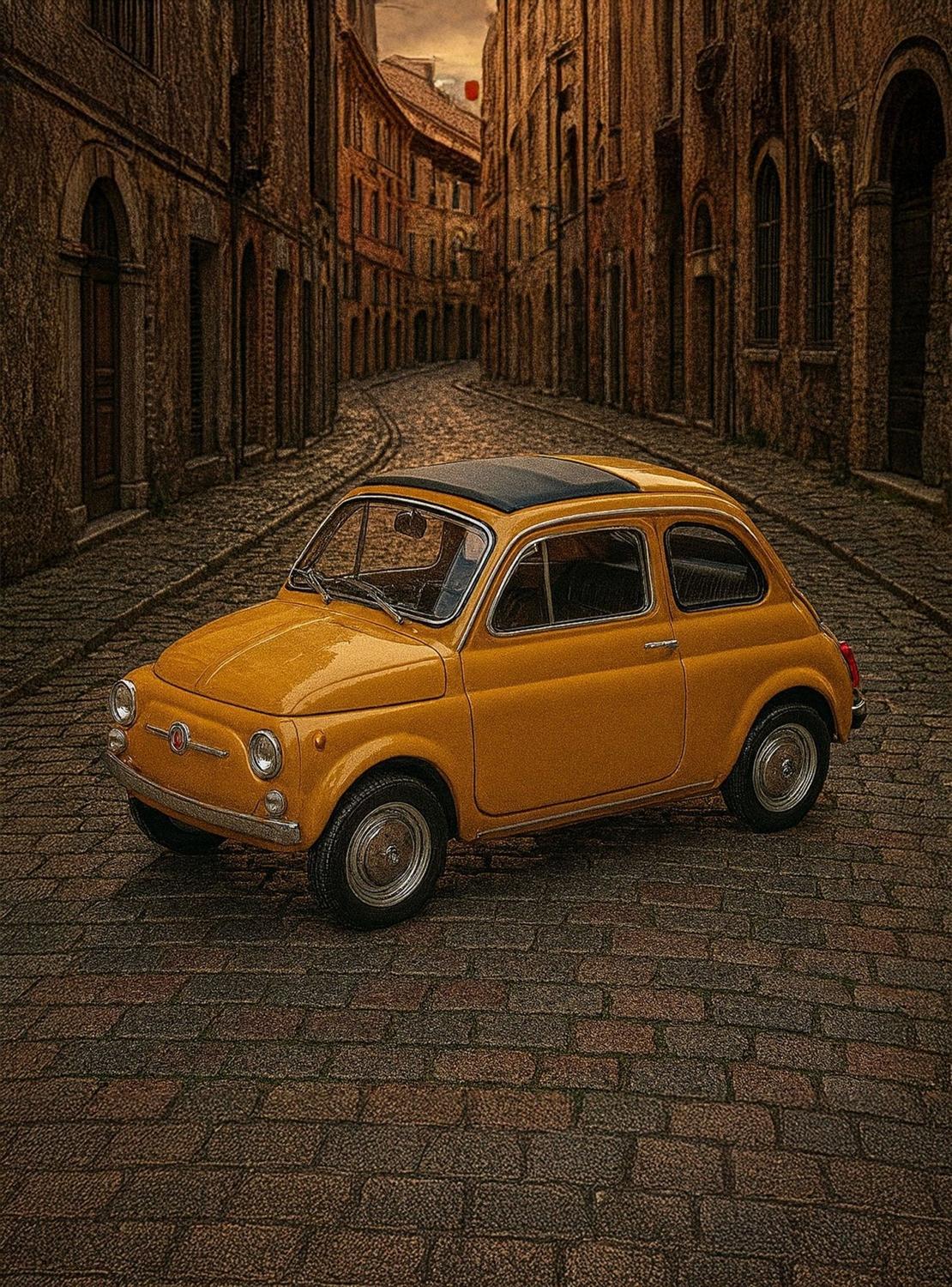 AUTO DE METAL FIAT 500 NUOVA A ESCALA 1:43 WELLY - 2