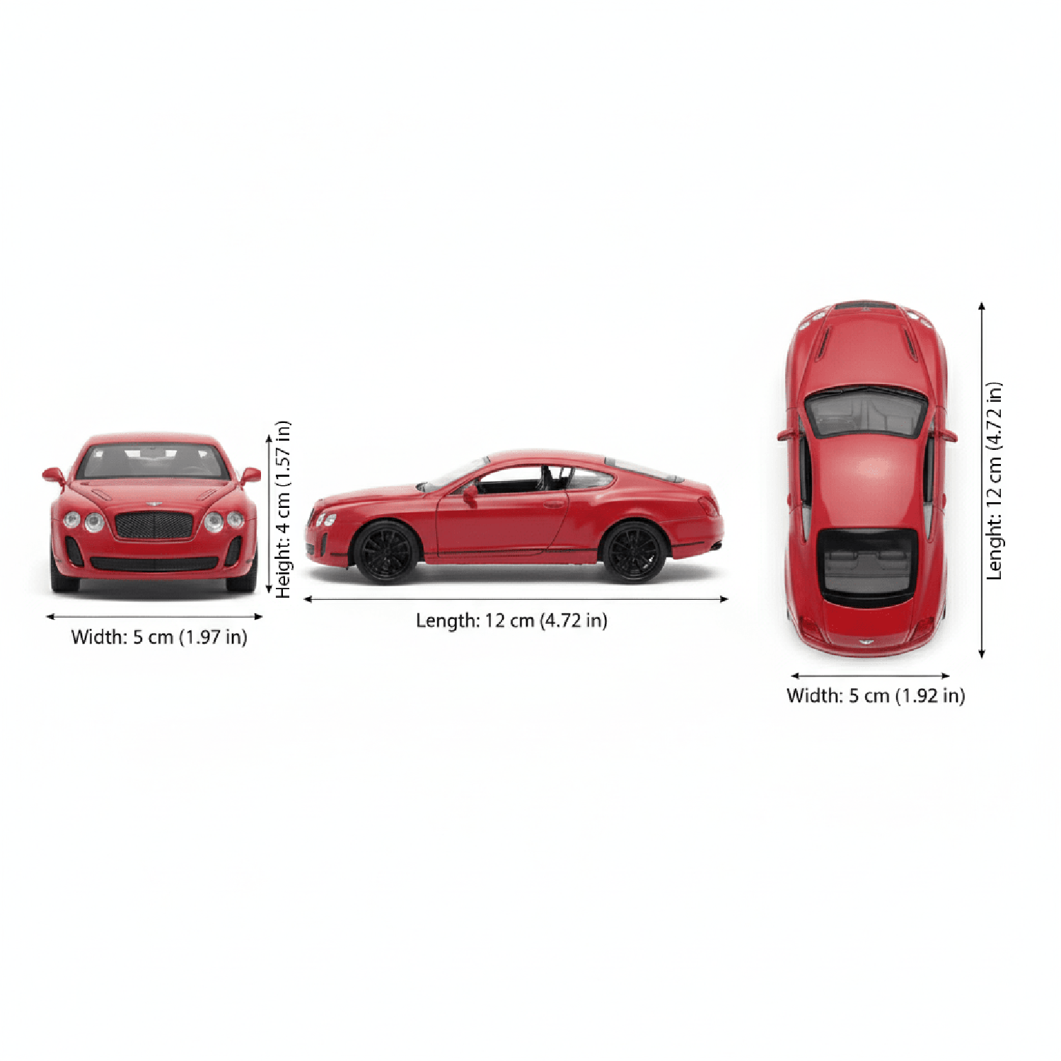 AUTO DE METAL BENTLEY CONTINENTAL SUPERSPORTS A ESCALA 1:34-1:39 WELLY - 2