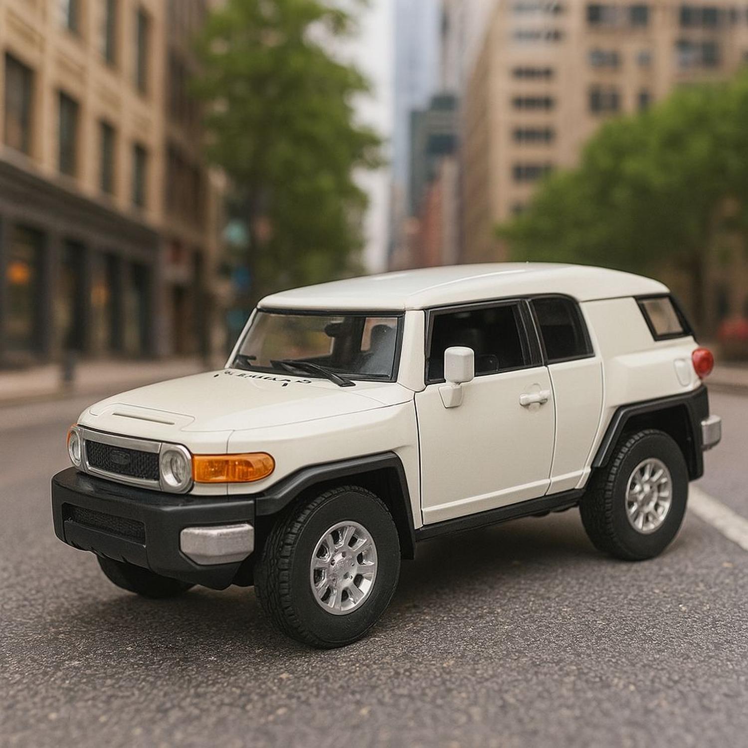 SUV DE METAL TOYOTA FJ CRUISER A ESCALA 1:34-1:39 WELLY - 5