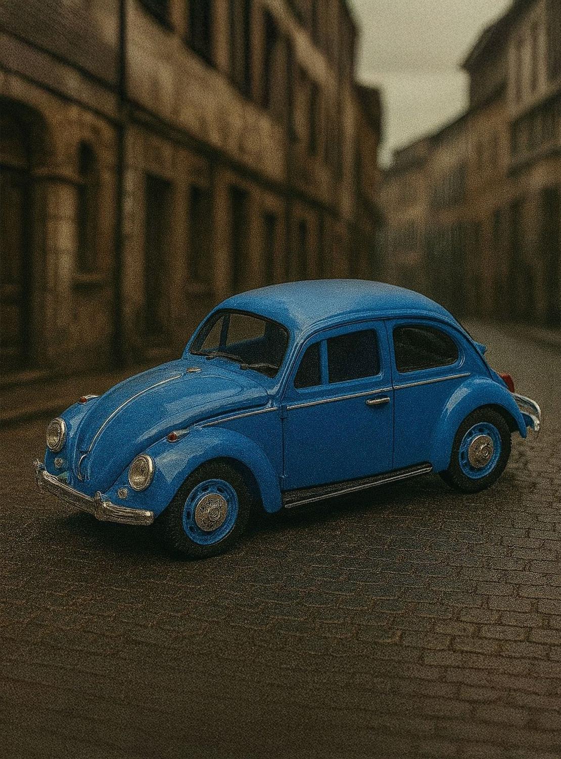 AUTO DE METAL VOLKSWAGEN THE BEETLE A ESCALA 1:43 WELLY - 2