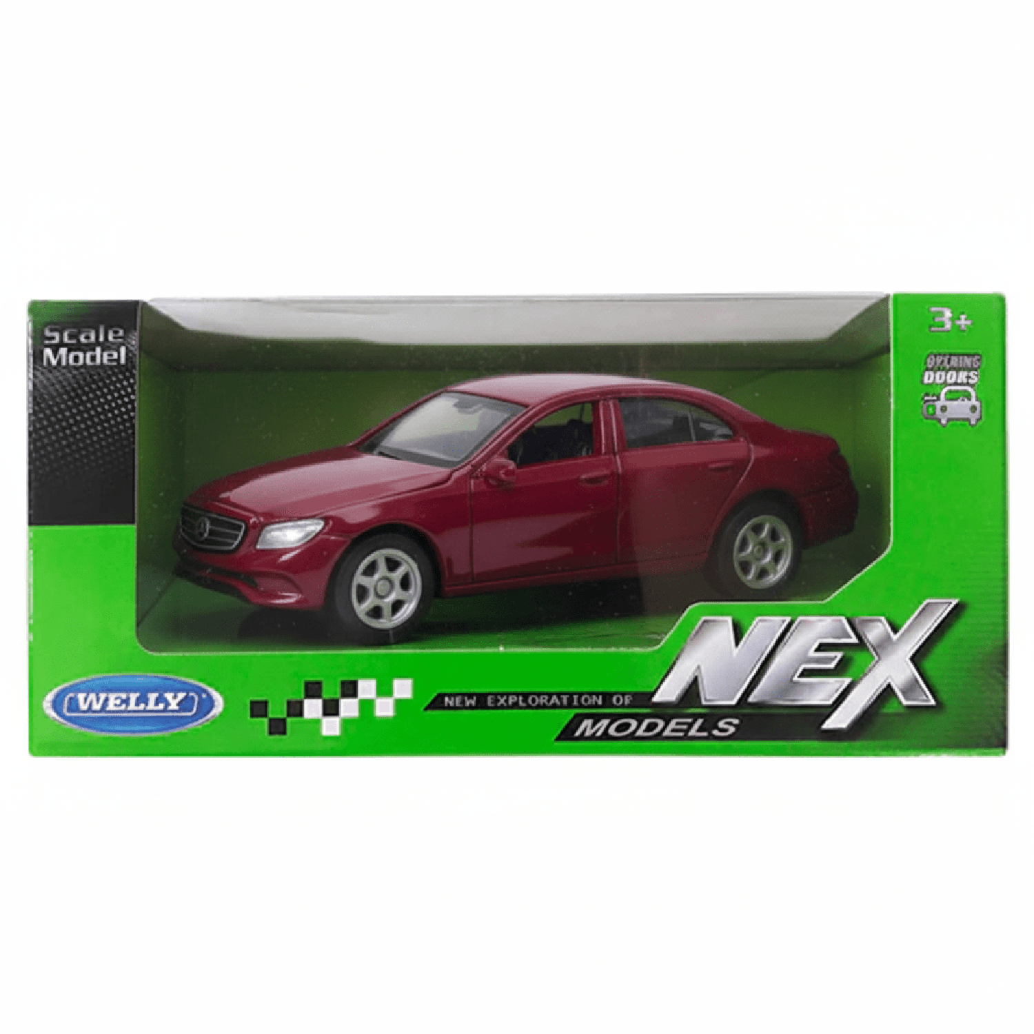 AUTO DE METAL MERCEDES-BENZ CLASE E 2016 A ESCALA 1:34-1:39 WELLY - 3