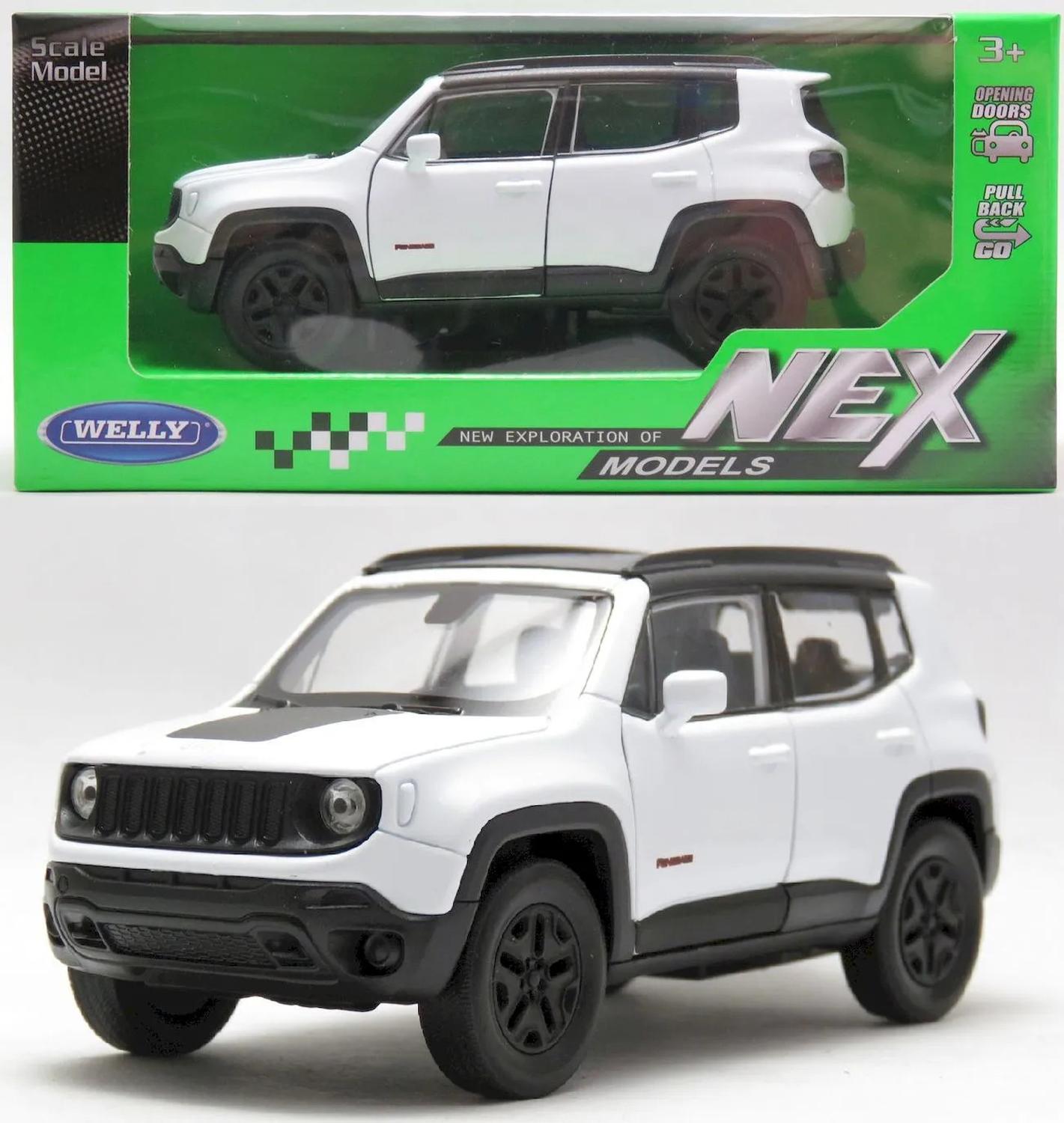 SUV DE METAL JEEP RENEGADE TRAILHAWK A ESCALA 1:34-1:39 WELLY - 1