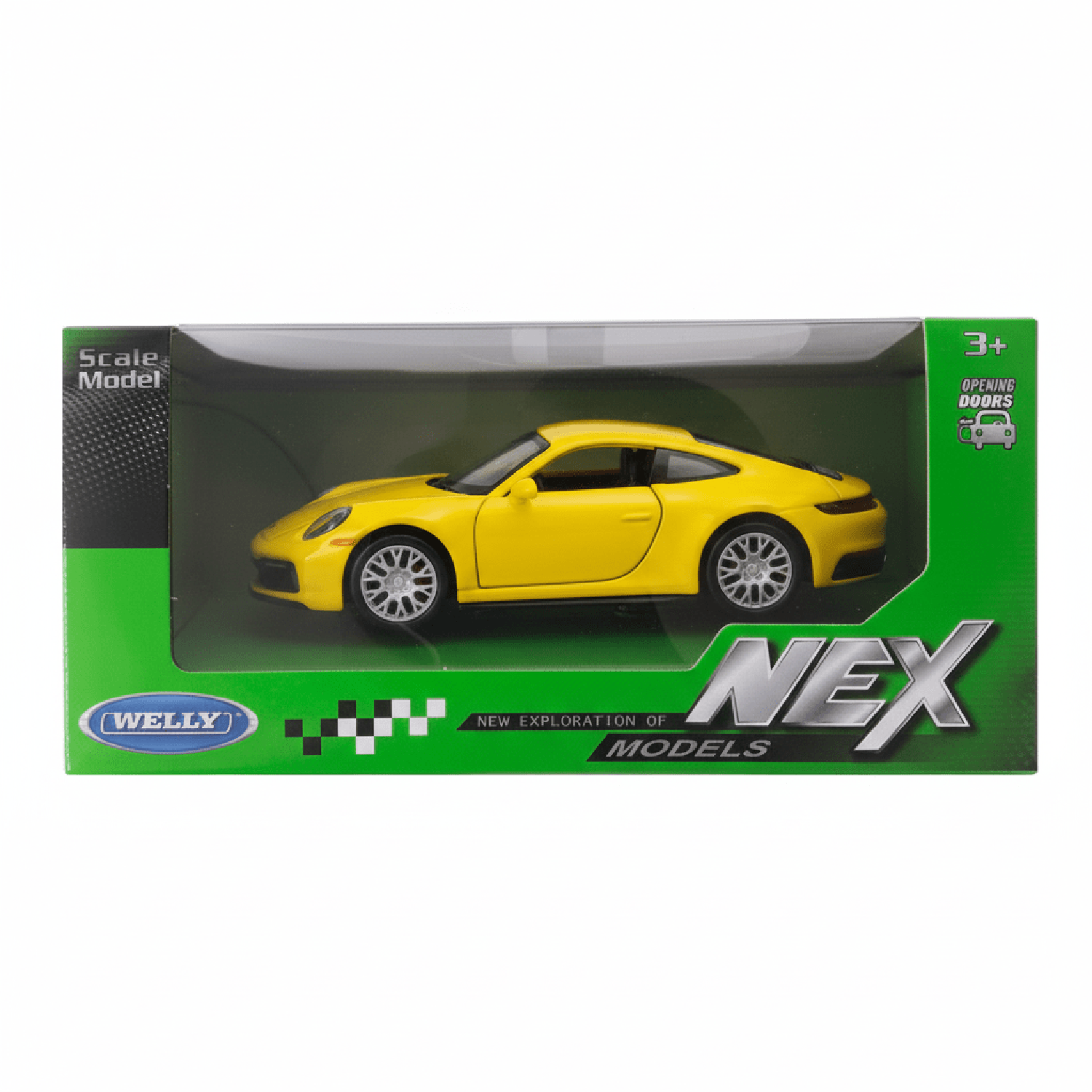 AUTO DE METAL PORSCHE 911 CARRERA 4S A ESCALA 1:34-1:39 WELLY - 2