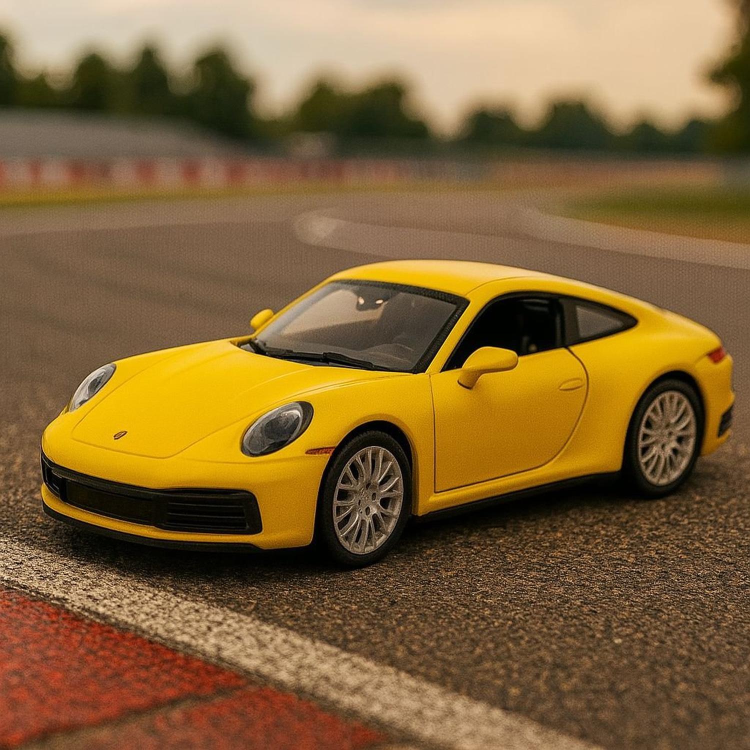 AUTO DE METAL PORSCHE 911 CARRERA 4S A ESCALA 1:34-1:39 WELLY - 5
