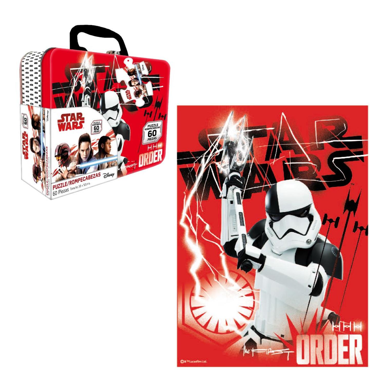 ROMPECABEZAS 60 PIEZAS,CAJA METALICA METALIZADA STAR WARS VIII - PERÚ - 1