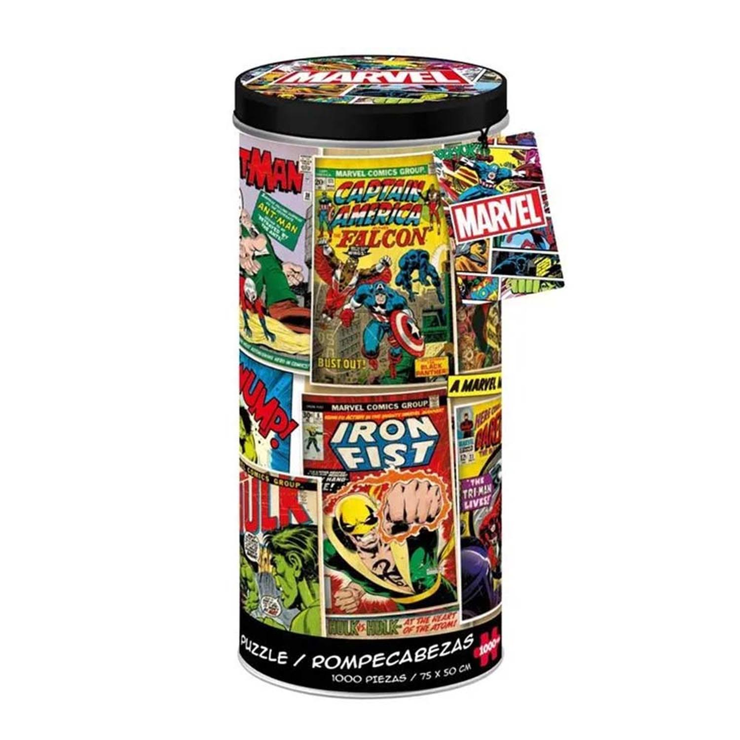 ROMPECABEZAS TUBO METÁLICO 2 MODELOS (1000 PIEZAS) - MARVEL - PERÚ - 1