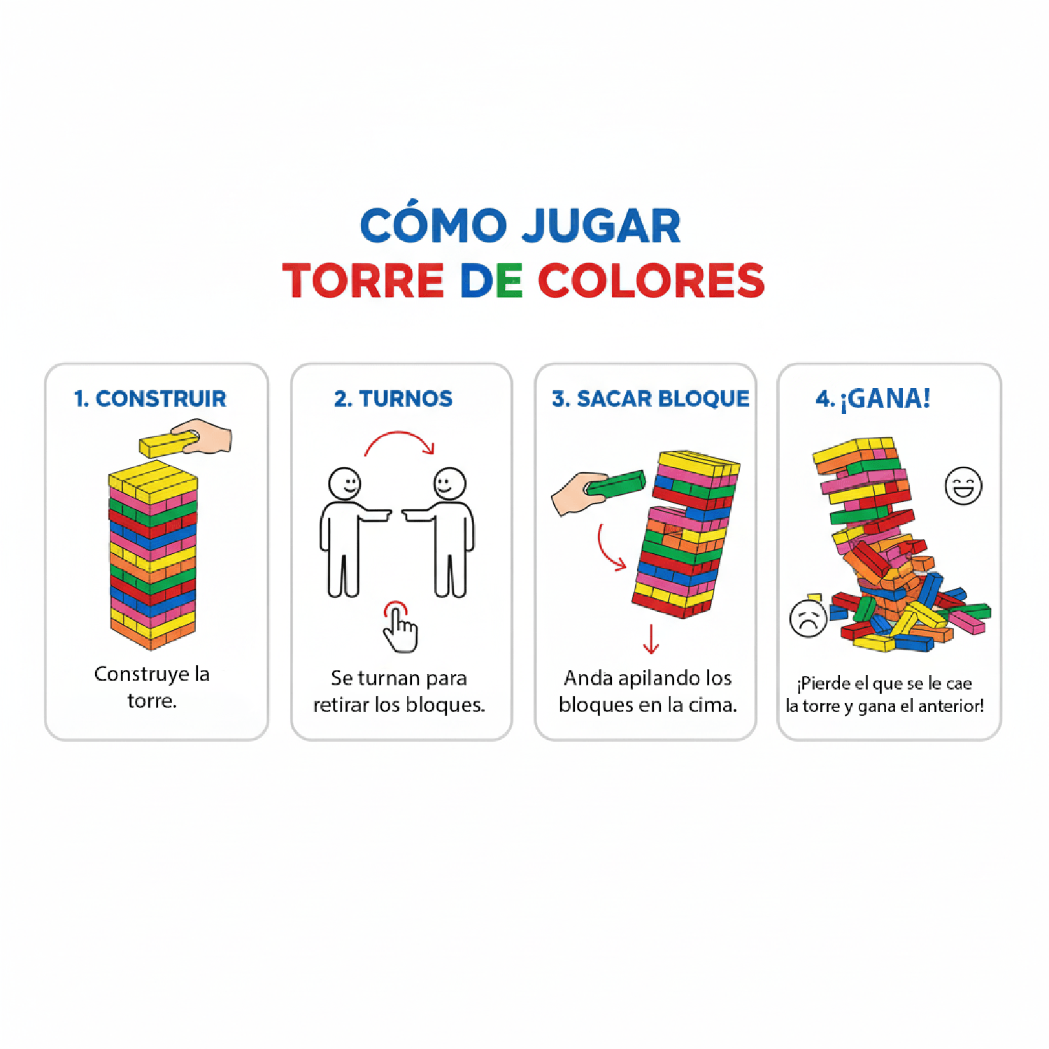 JUEGO DE MESA TORRE COLOR CHICA - TOYNG - PERÚ - 8