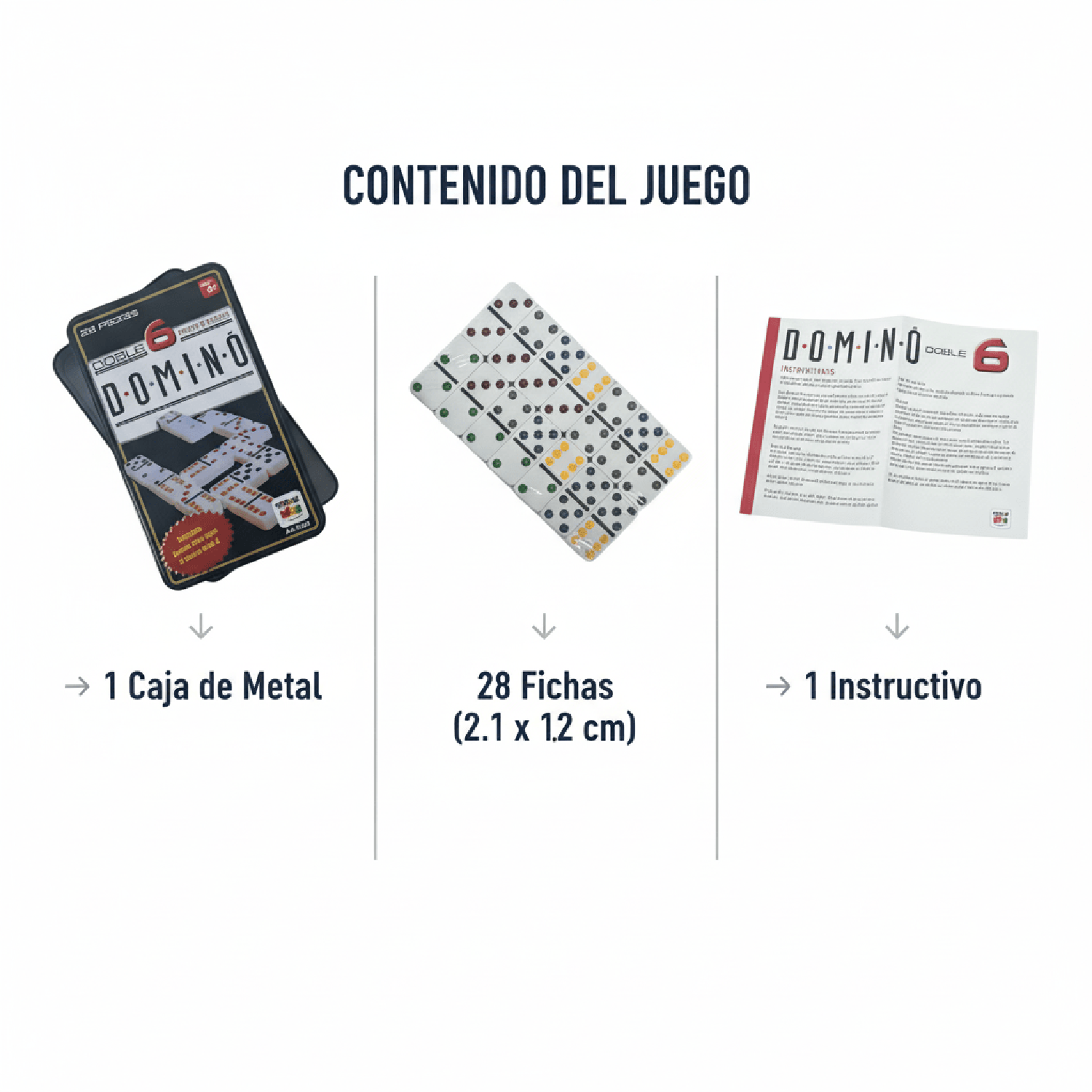 JUEGO DE MESA DOMINÓ 6 CAJA METÁLICA - TOYNG - PERÚ - 5