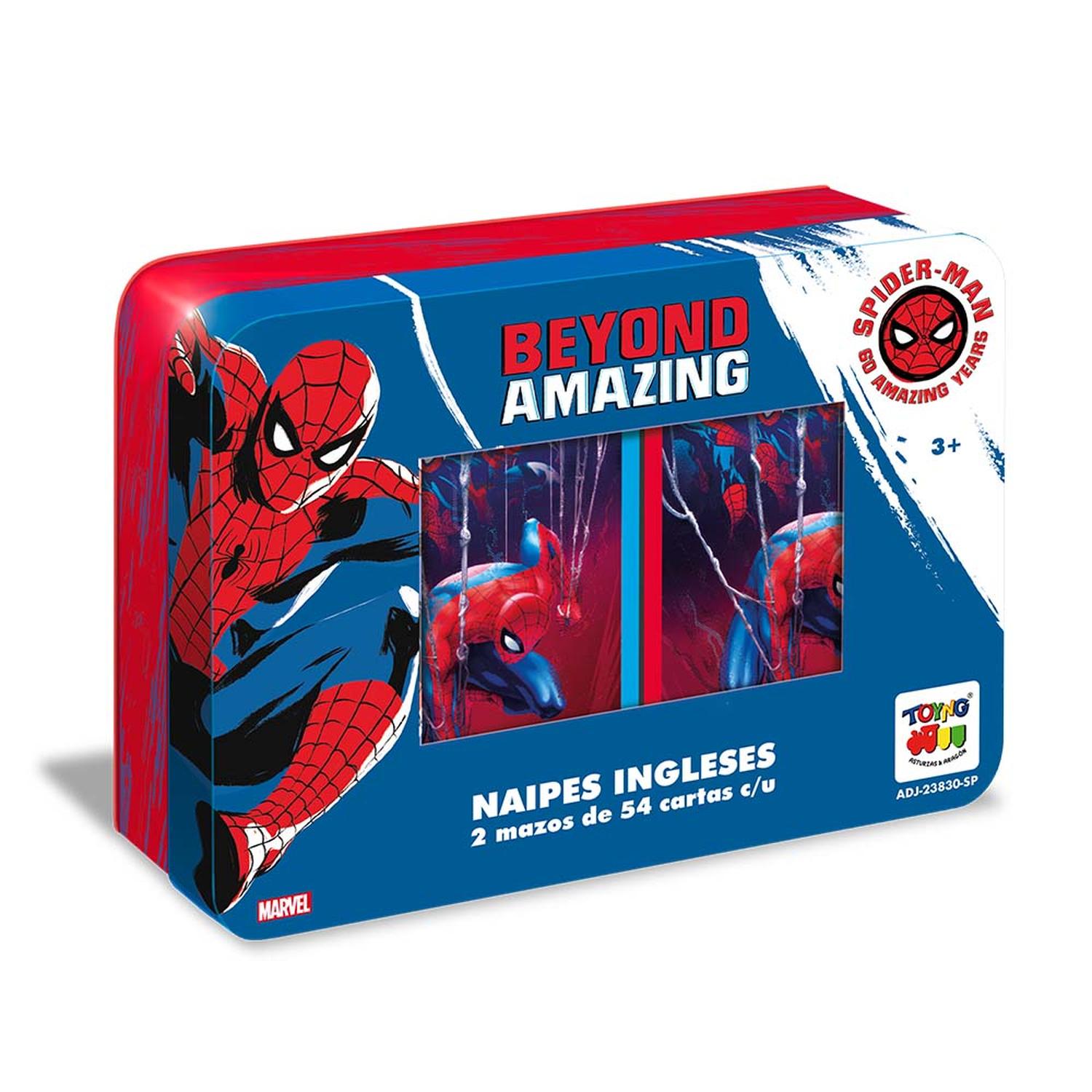 JUEGO DE MESA NAIPES CAJA METALICA - SPIDERMAN - PERÚ - 1